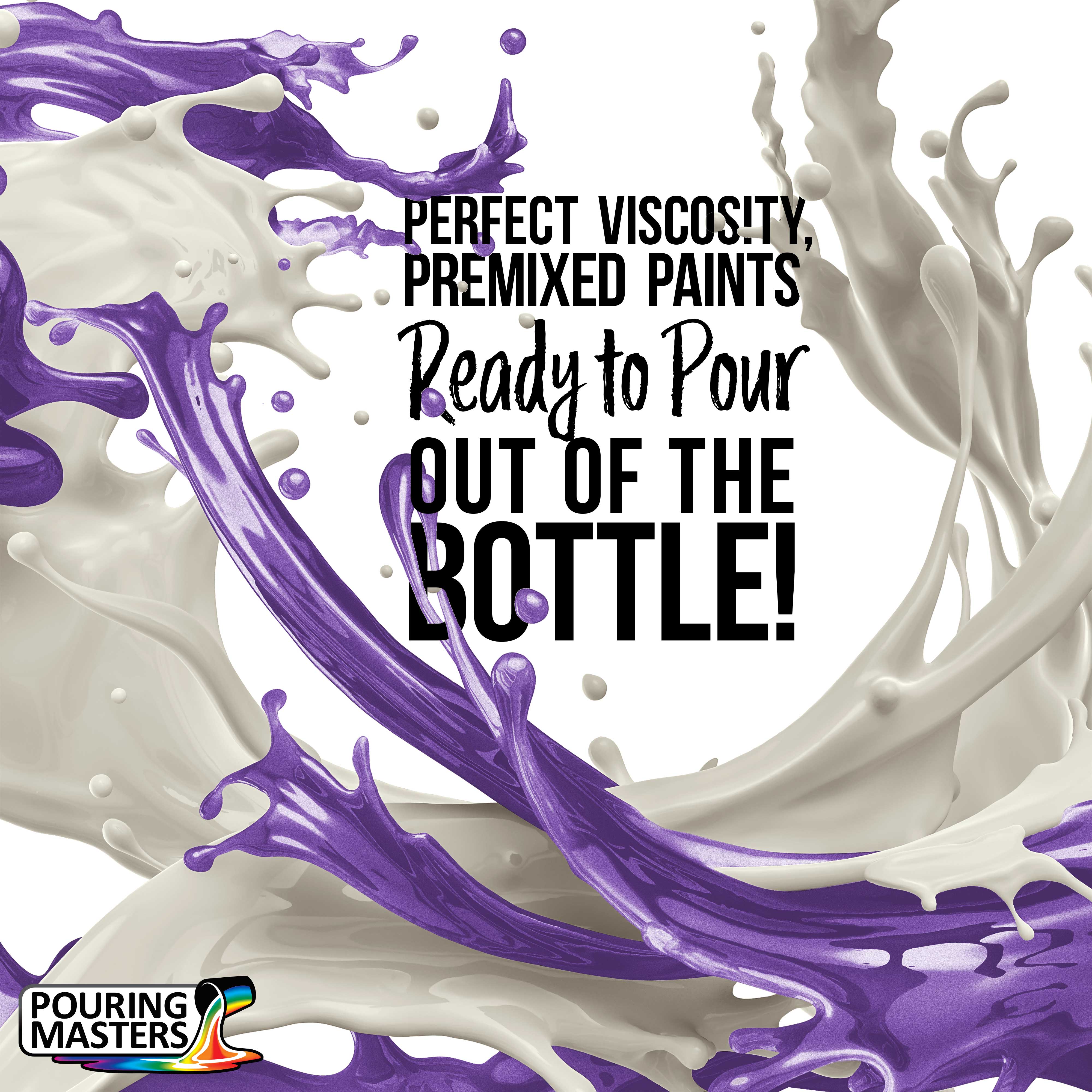 Premium 8oz Plum Crazy Purple Metallic Pearl Acrylic Pouring Paint - Pre-Mixed Water-Based for Canvas, Wood, Crafts & Tile - Perfect for Fluid Art, DIY Home Decor & Creative Projects