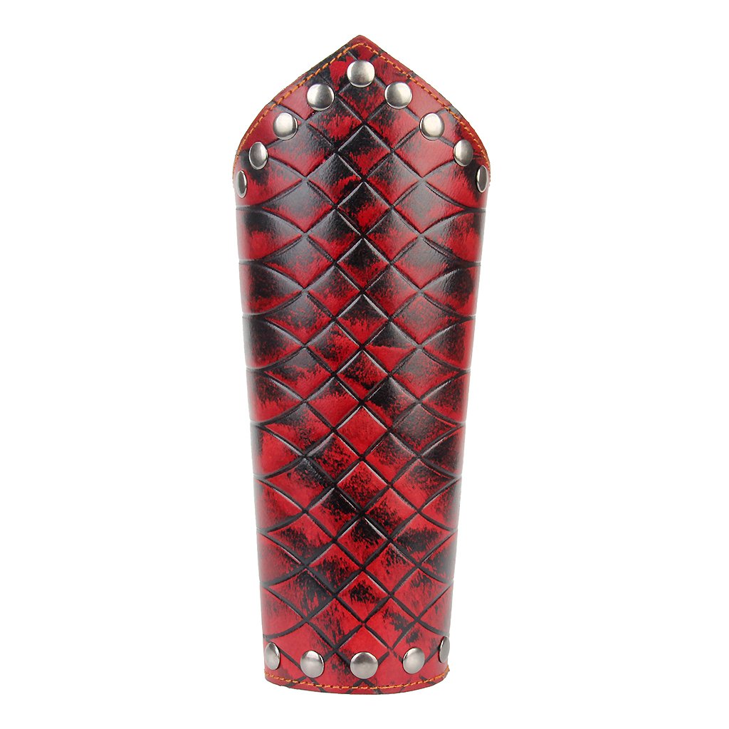 JAOYU Genuine Leather Bracers - Medieval Arm Armor Cuffs for Men & Women - Viking Cosplay Gauntlets, LARP Accessories & Renaissance Festival Jewelry - Perfect for Halloween Costumes, Role Playing & Historical Reenactments