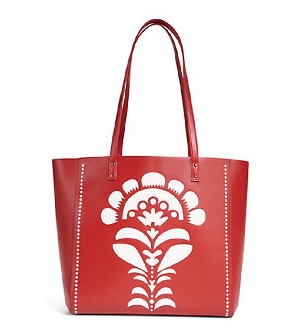 Vera Bradley Laser-Cut Tote Bag - Cheery Blossoms Floral Pattern, Lightweight & Durable Women's Shoulder Bag for Work, Travel & Shopping