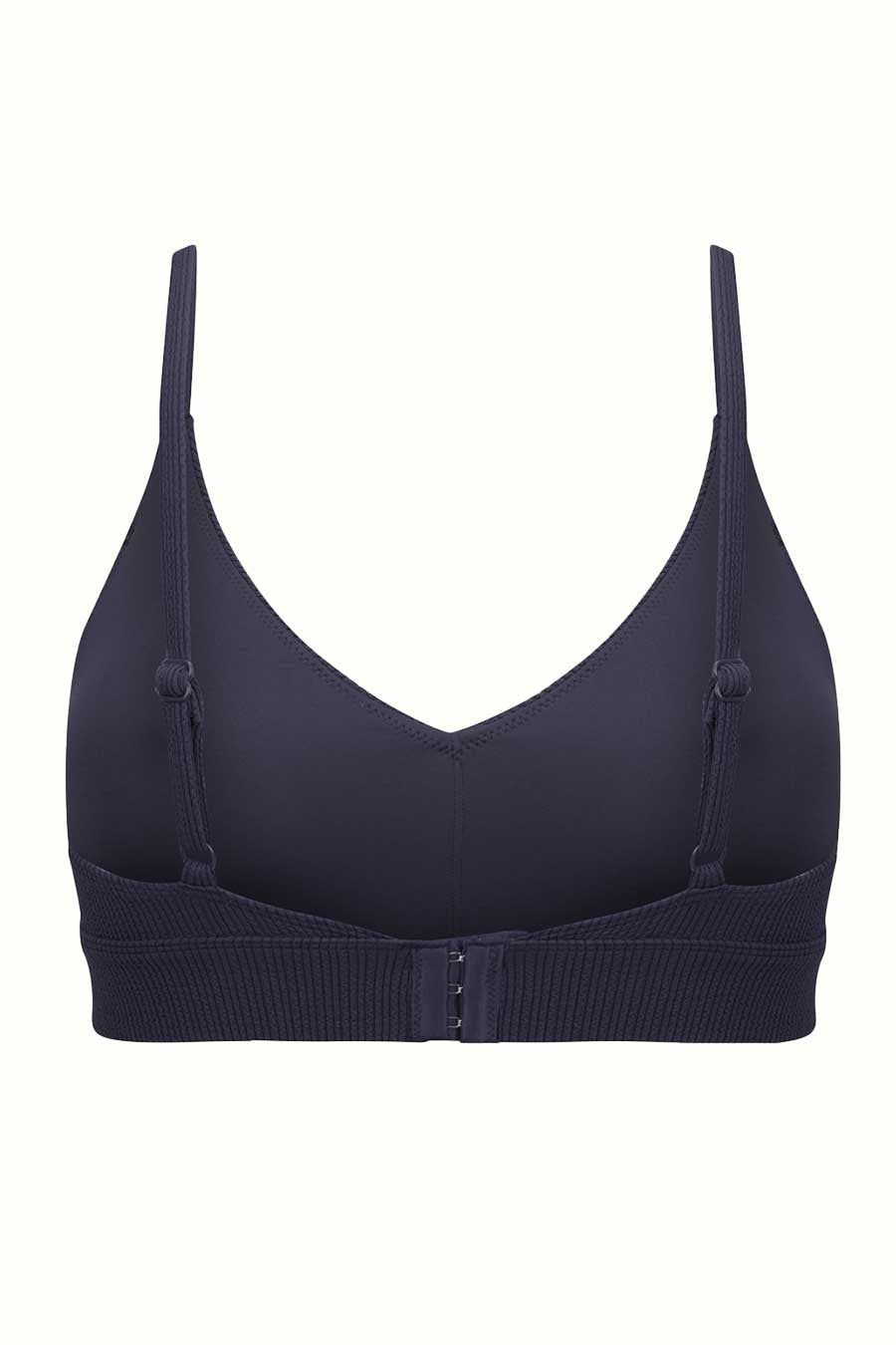 Byron Adjustable Bikini Top for Women - Navy Textured Swimwear Top with Adjustable Straps | Perfect for Beach, Pool, and Summer Vacations