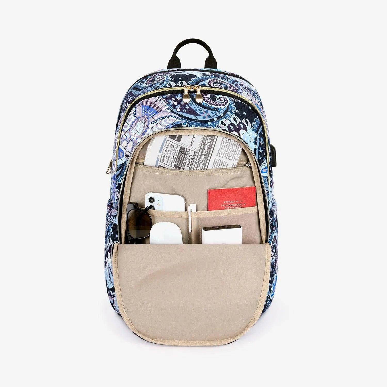 Bonchemin 15.6 Inch Laptop Backpack for Men & Women - Waterproof Travel Backpack with USB Charging Port - Perfect for Business, College, Commuting & Airplane Carry-On
