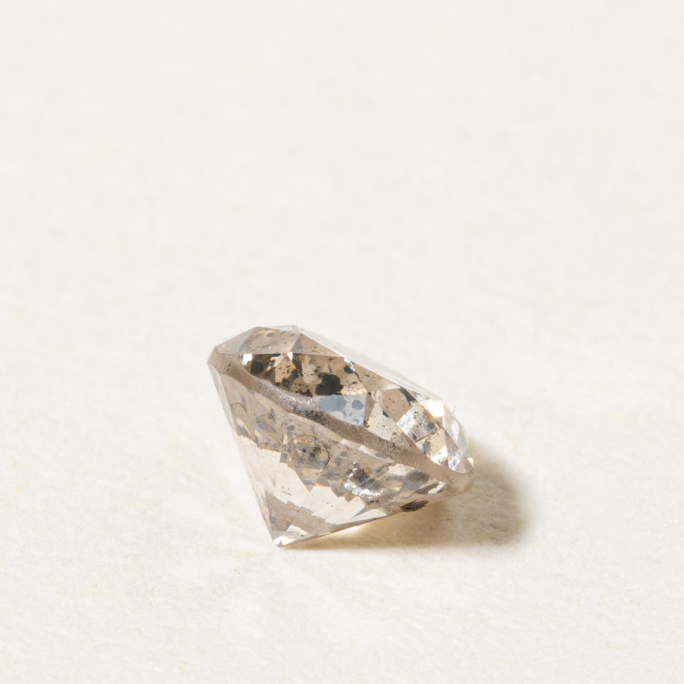 0.54ct Round Brilliant Cut Light Brown Loose Diamond - Ideal for Engagement Rings, Wedding Bands & Fine Jewelry Making
