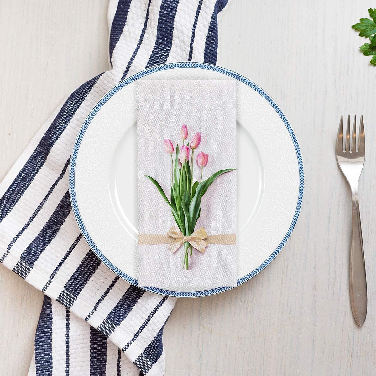 Premium Linen Feel Disposable Guest Towels - 1200 Count White Bathroom Napkins for Weddings, Parties & Upscale Events | Soft & Absorbent Linen-Like Paper Towels for Guest Bathrooms, Bridal Showers & Luxury Hospitality