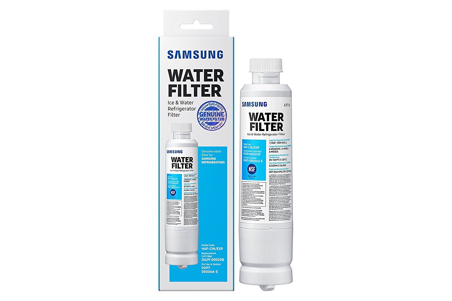 DA29-00020B Refrigerator Water Filter - Compatible with Samsung Refrigerators, Ensures Clean Drinking Water for Home & Office Use