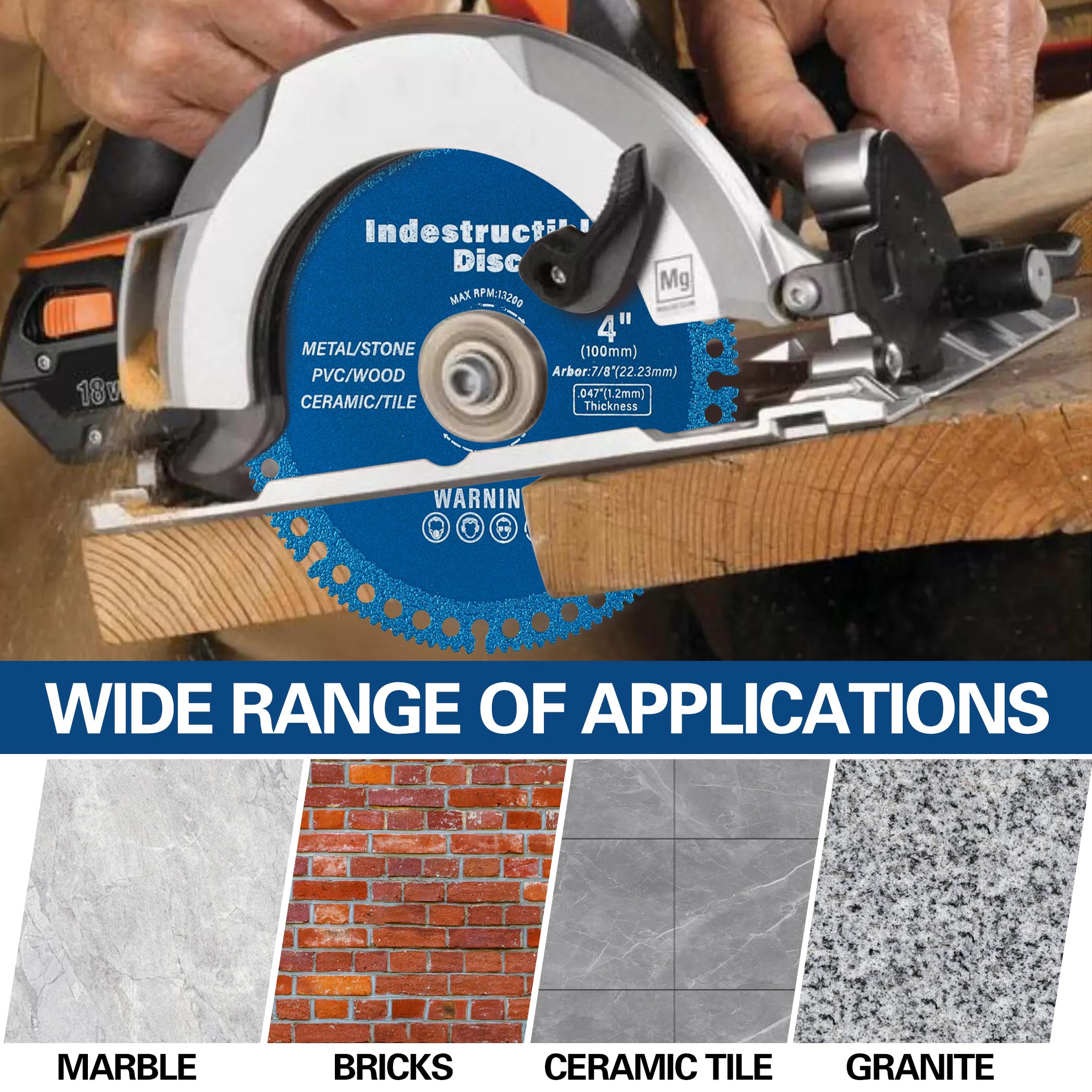 Durable 4.5 Inch Angle Grinder Discs - 7/8'' Arbor - Premium 3-Piece Set for Metal Cutting, Grinding & Polishing - Perfect for DIY Projects, Construction & Metalworking