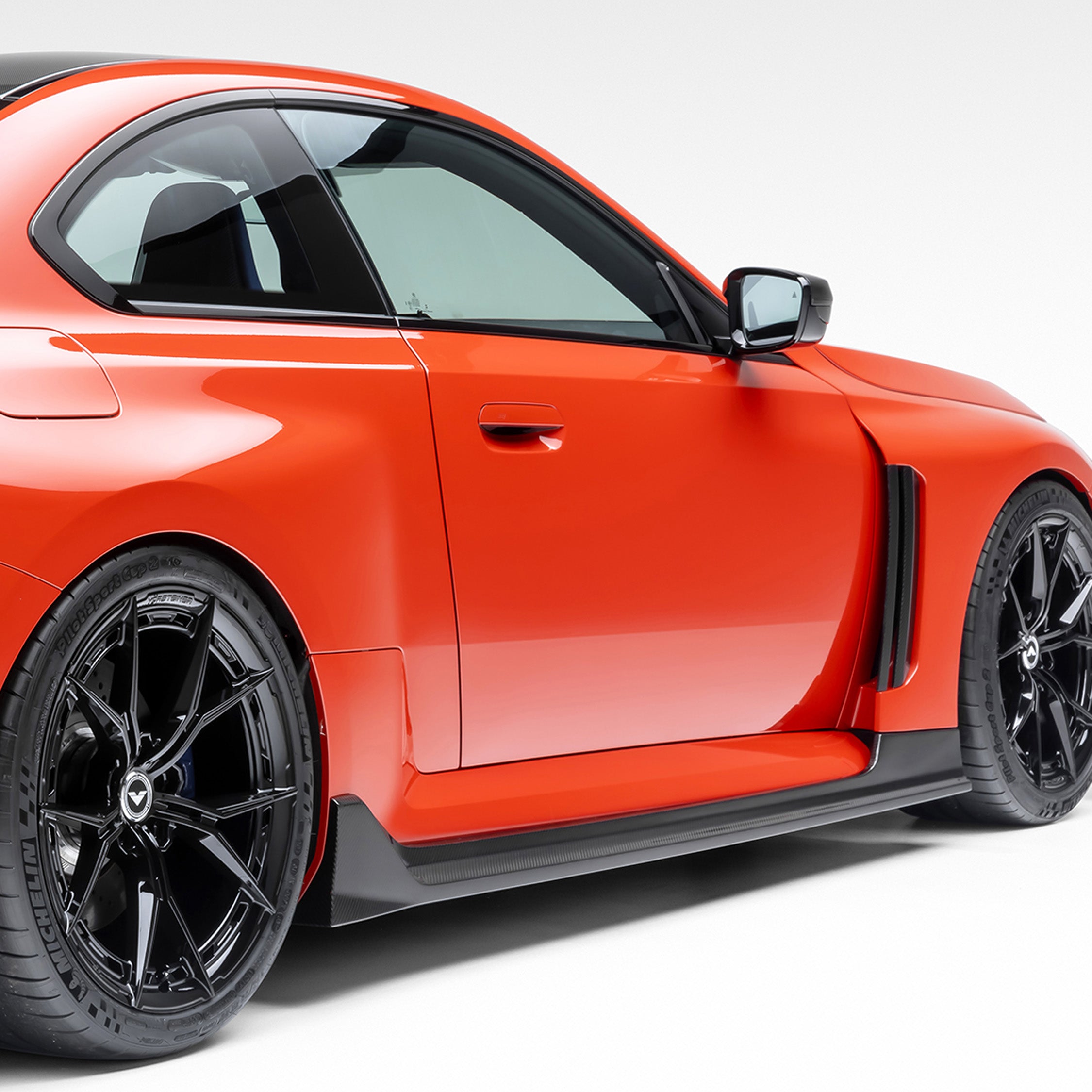 BMW G8X M2 VRS Aero Vented Fenders with Side Skirts - Carbon Fiber PP 2X2 Glossy V Style™️ - High-Performance Upgrade for Track & Street Racing