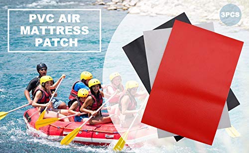 Vbestlife 6Pcs PVC Patch Repair Kit for Inflatable Raft, Boat, Canoe & Kayak - Waterproof Adhesive Patches (Red) - Emergency Repair Accessories for Outdoor Water Sports & Pool Toys