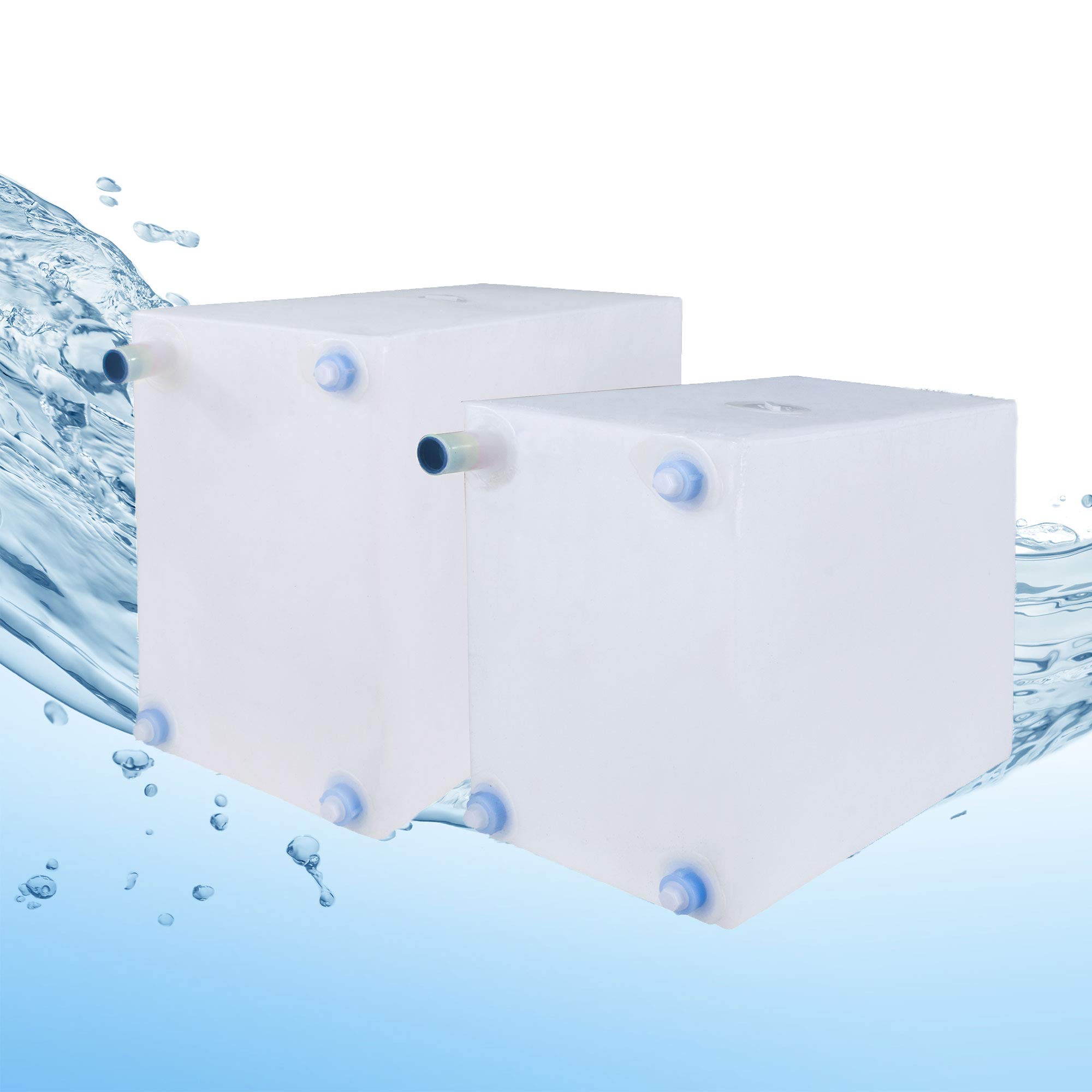 RecPro RV Fresh & Gray Water Holding Tank Combo Pack - 9 Gallon & 16 Gallon BPA Free - Durable Camper Waste Water Storage for Travel Trailers & Motorhomes - Perfect for Boondocking & Campground Use