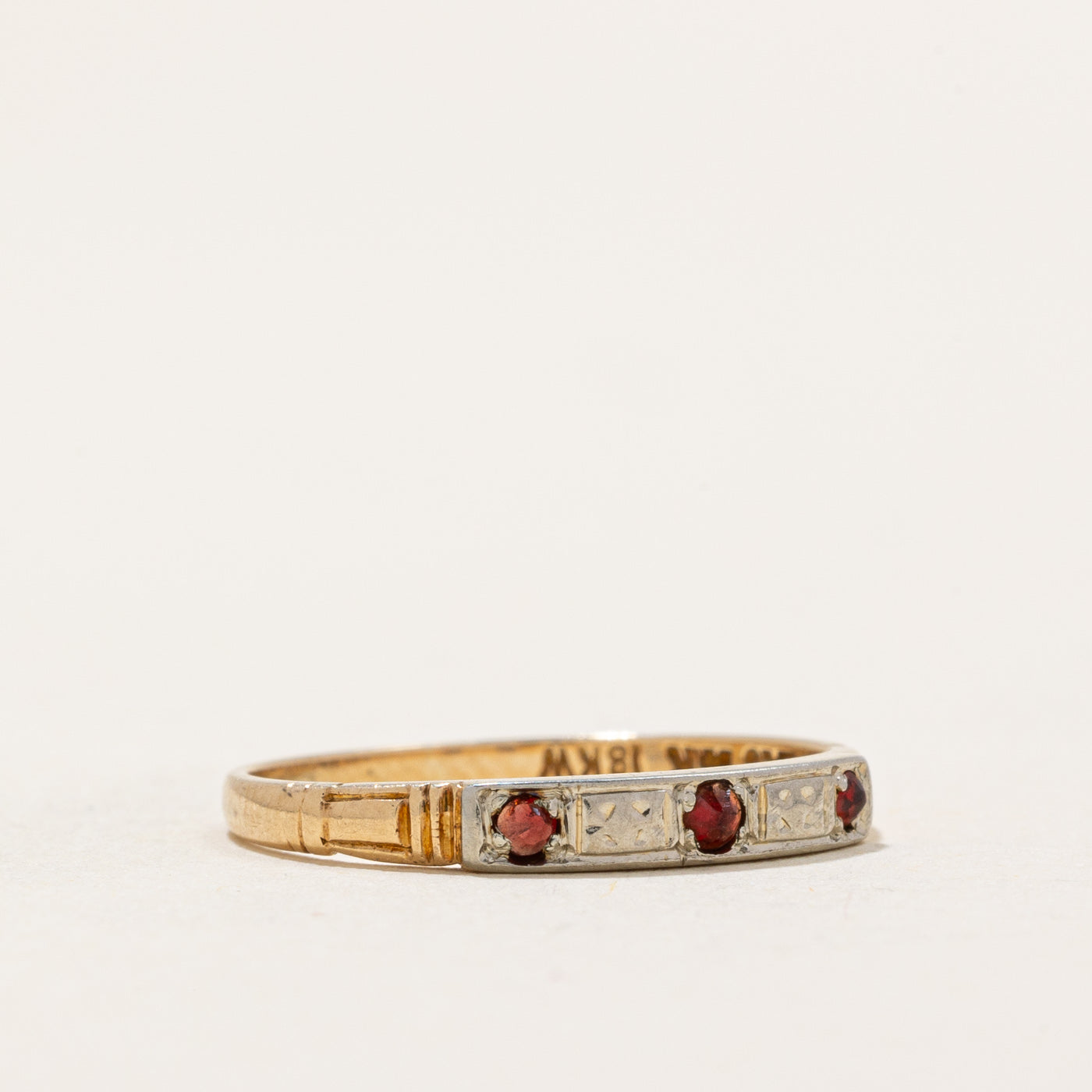 0.08ctw Three Stone Garnet Ring - Size 4.5 | Elegant Birthstone Jewelry for Women | Perfect Gift for Anniversary, Valentine's Day & Special Occasions