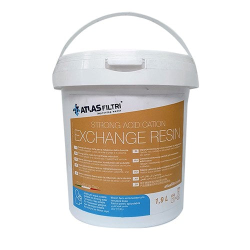 Atlas Filtri 10 x 4.5 Inch Reusable Water Filter Cartridge Housing with Refillable Granules/Resin - Whole House Water Filtration System for Clean Drinking & Shower Water