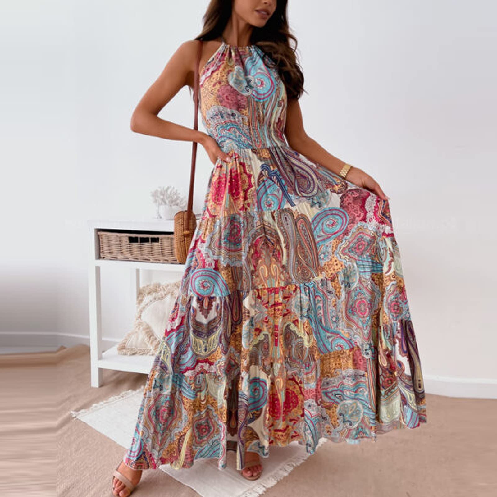 Floral Skirt Wedding Guest Dresses for Women - Ruched Bodycon Formal Dress for Weddings, Parties & Special Occasions | Elegant Skater Dress for Bridesmaids, Evening Events & Cocktail Parties