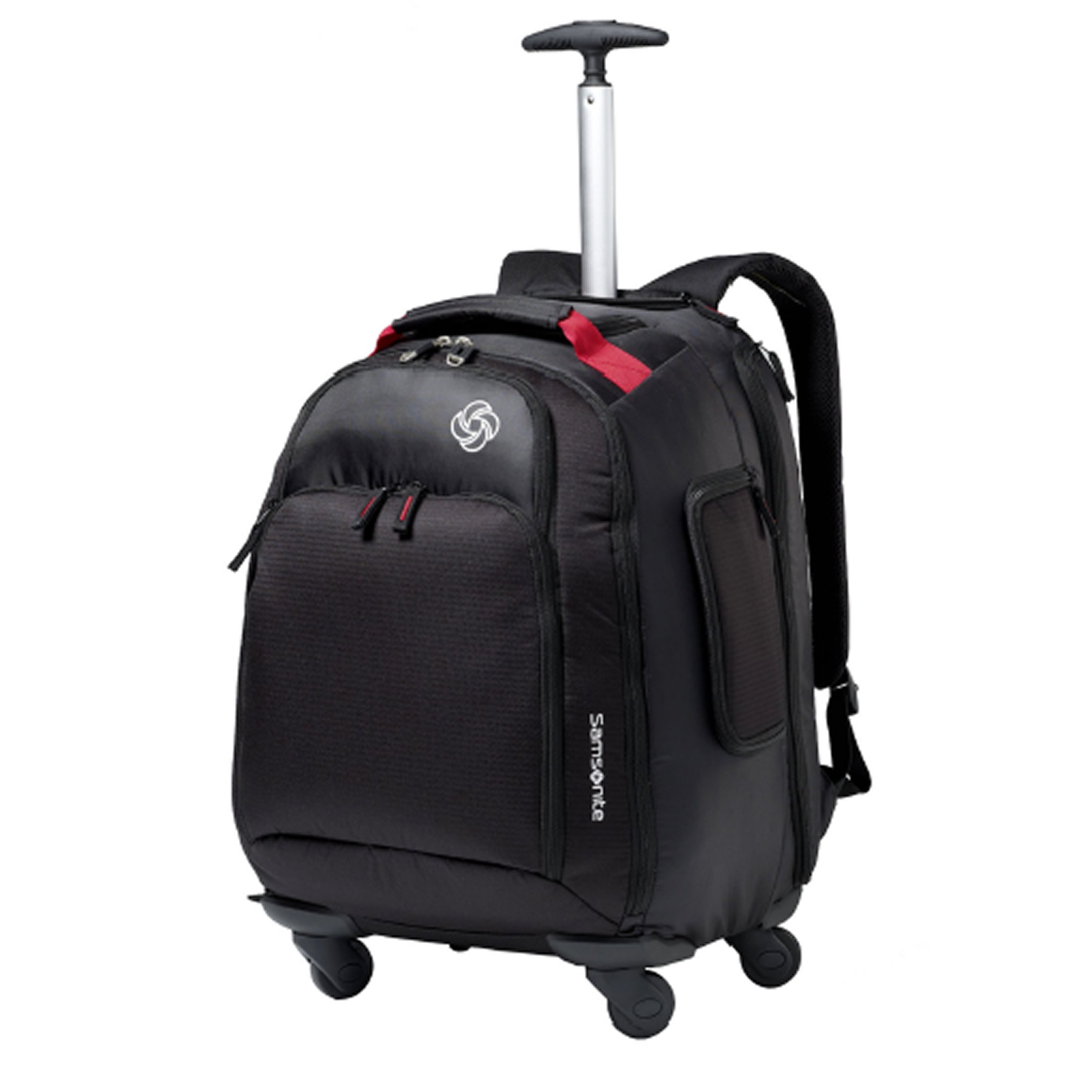Samsonite MVS Rolling Backpack 19-Inch Business Travel Carry-On with Wheels - Durable Black Laptop Backpack for Work, School & Airplane (Perfect for Commuters & Frequent Flyers)
