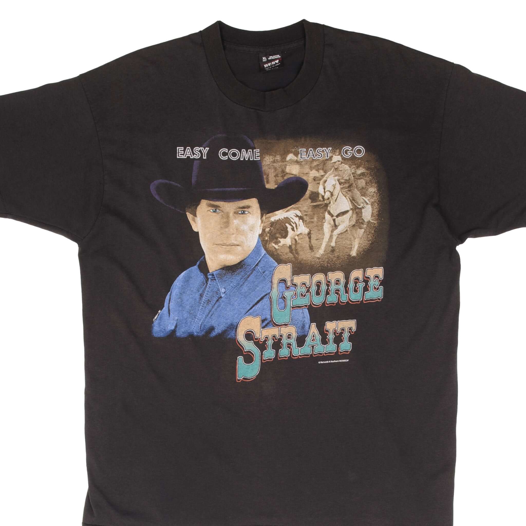 Vintage George Strait Easy Come Easy Go 1994 Graphic T-Shirt - Size XL - Made in USA - Retro Country Music Fan Gift for Concerts & Casual Wear