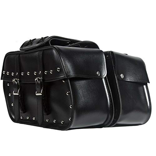 Unisex Waterproof Universal Leather Motorcycle Saddle Bag - Durable Two-Strap Design for Comfortable Riding | Perfect for Bikers, Commuters & Road Trips