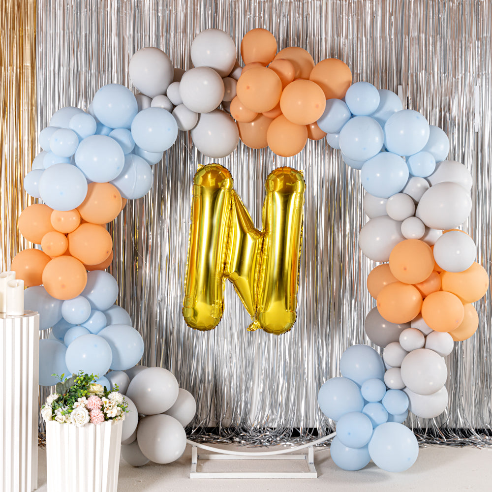 Balloonify Gold Mylar Letter N Balloon - 40 Inch Large Foil Alphabet Balloon for Birthday Party Decorations, Baby Shower, Graduation & Anniversary Celebrations