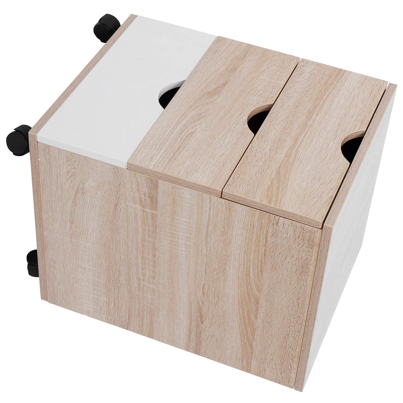EVTSCAN Mobile Nightstand with 3 Drawers - Rolling Bedside Table, File Storage Cabinet for Bedroom, Home Office & Small Spaces - Perfect for Apartment Living, Dorm Rooms & Guest Bedrooms