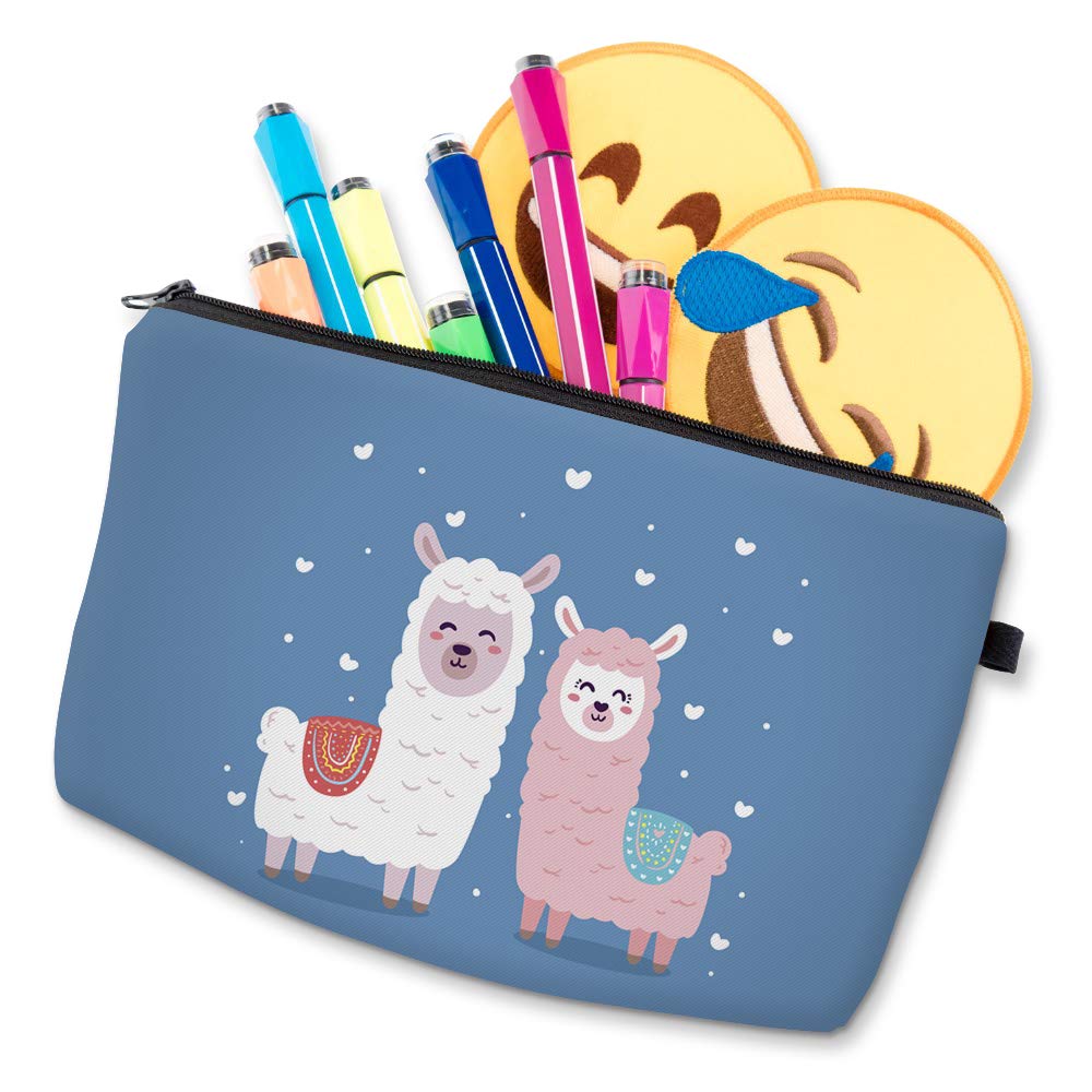 ASCHAR Adorable Waterproof Travel Makeup Bag for Women - Roomy Cosmetic & Toiletry Organizer with Cute Llama Design - Perfect Gift for Travel, Gym, and Daily Essentials Storage (Model 51375)