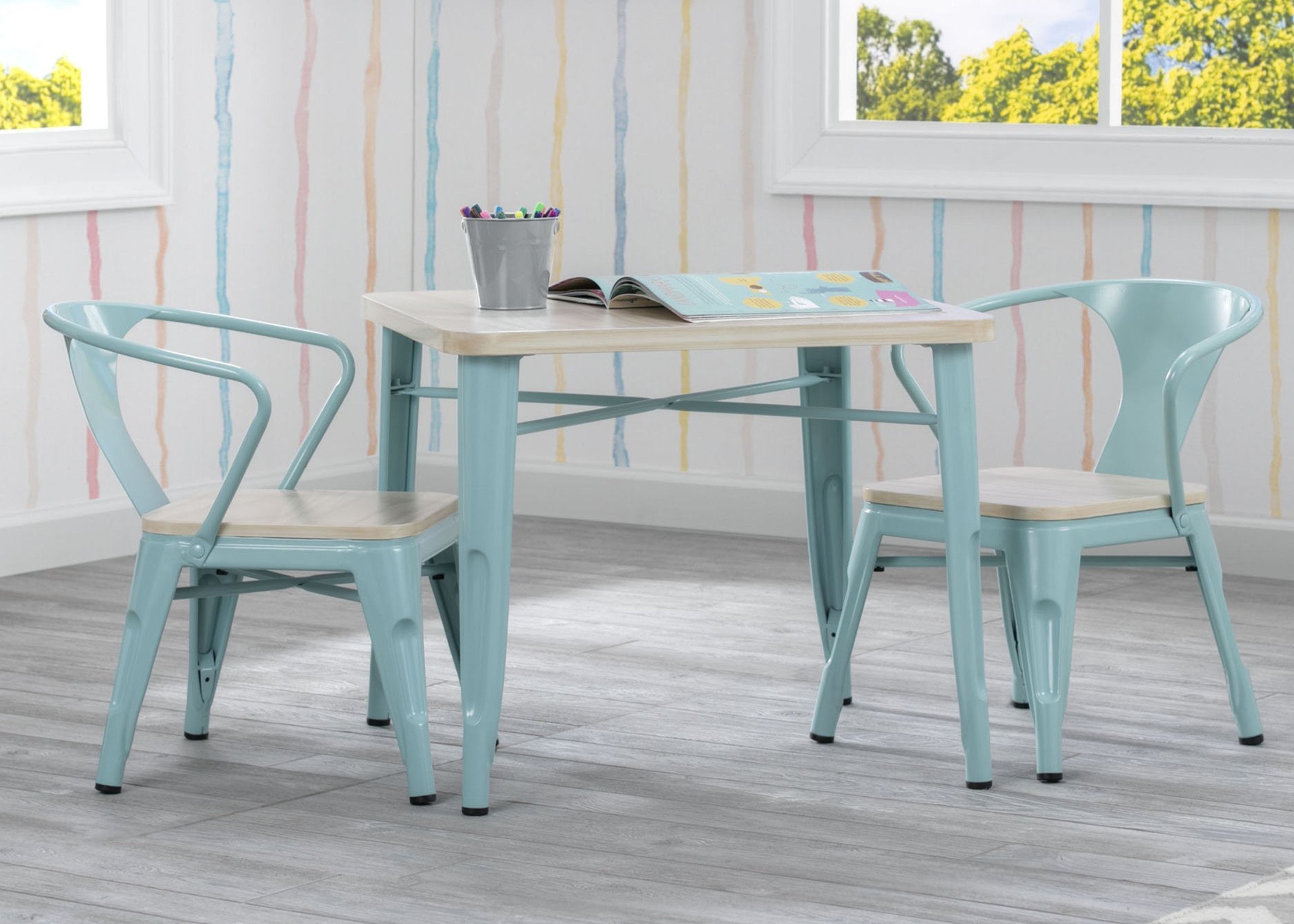 Bistro Kids Play Table - Adjustable Height Activity Table for Toddlers & Children - Perfect for Playroom, Classroom, and Home Learning Activities