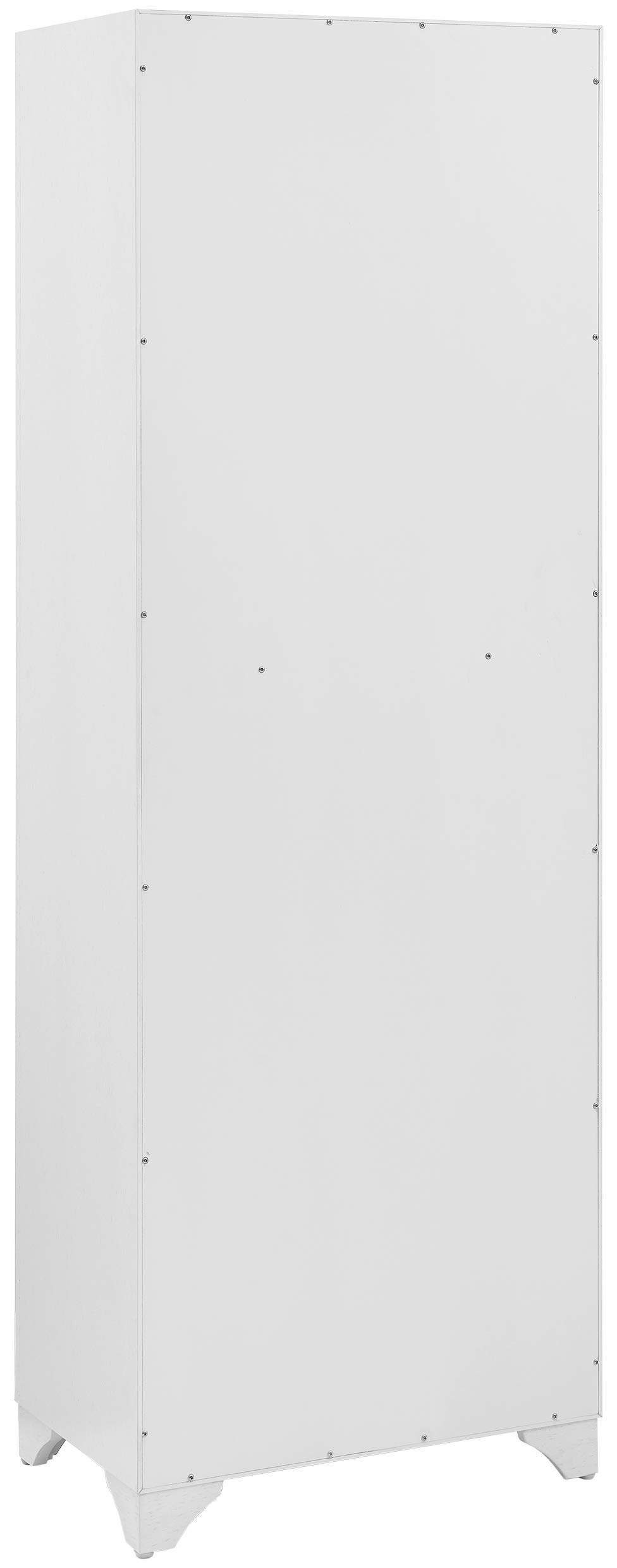 Crosley Furniture Tara Pantry Storage Cabinet with Adjustable Shelves - Distressed White Kitchen, Dining & Laundry Room Organizer - Perfect for Small Space Storage & Home Organization