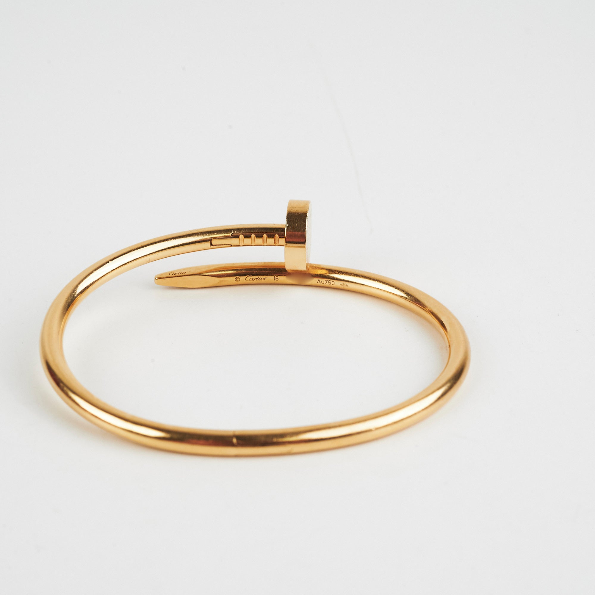 Cartier Just un Clou JUC 18K Yellow Gold Bracelet Size 16 - Luxury Diamond Accent Jewelry for Women, Perfect for Weddings, Anniversaries & Special Occasions