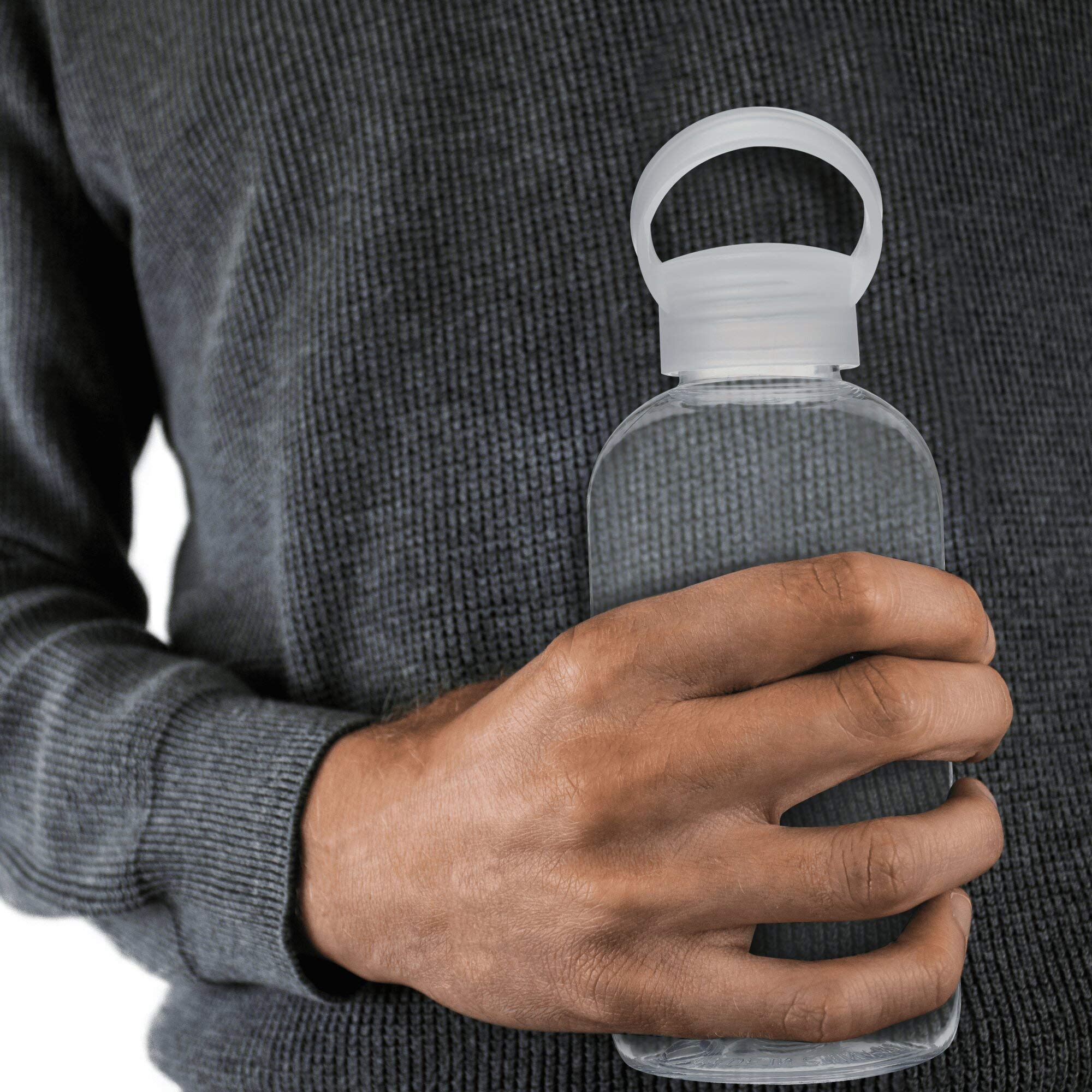 100 Pack 20 oz Customizable Plastic Water Bottles with Handle - Flexi-Grip Clear Drinkware for Schools, Events & Promotions - Bulk Discount Available