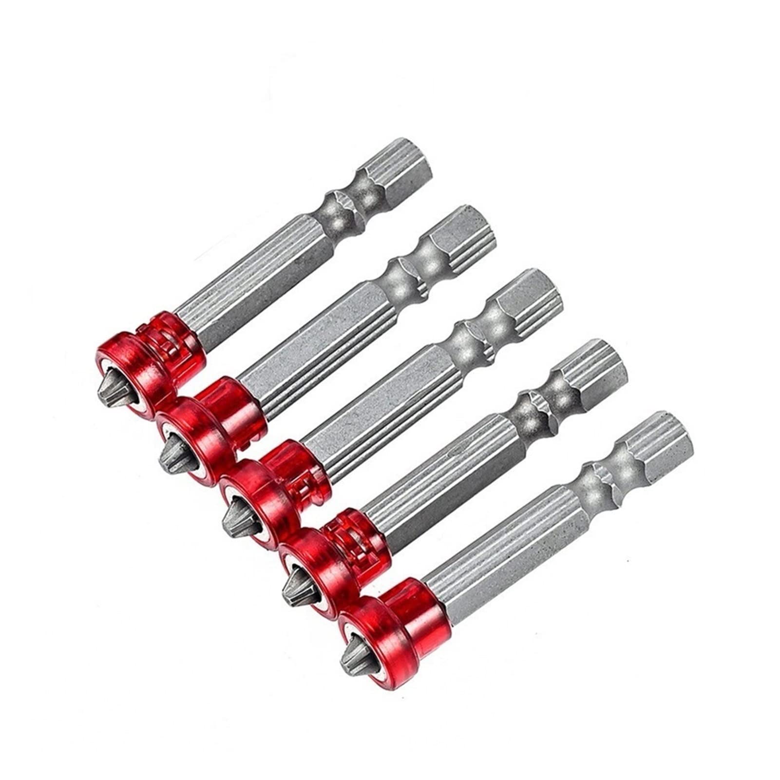 5Pcs S2 Alloy Magnetic Screwdriver Bits Set - 1/4