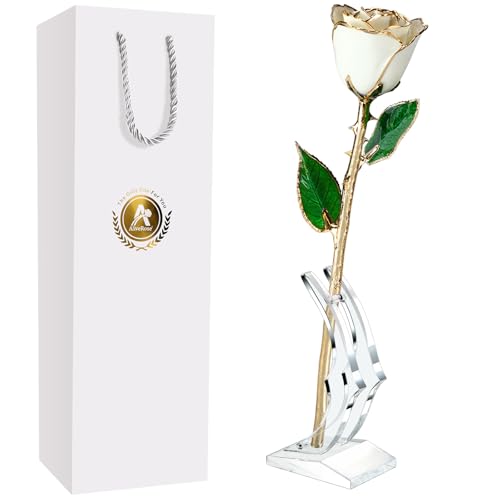 B1. White Handmade Rose White Stand