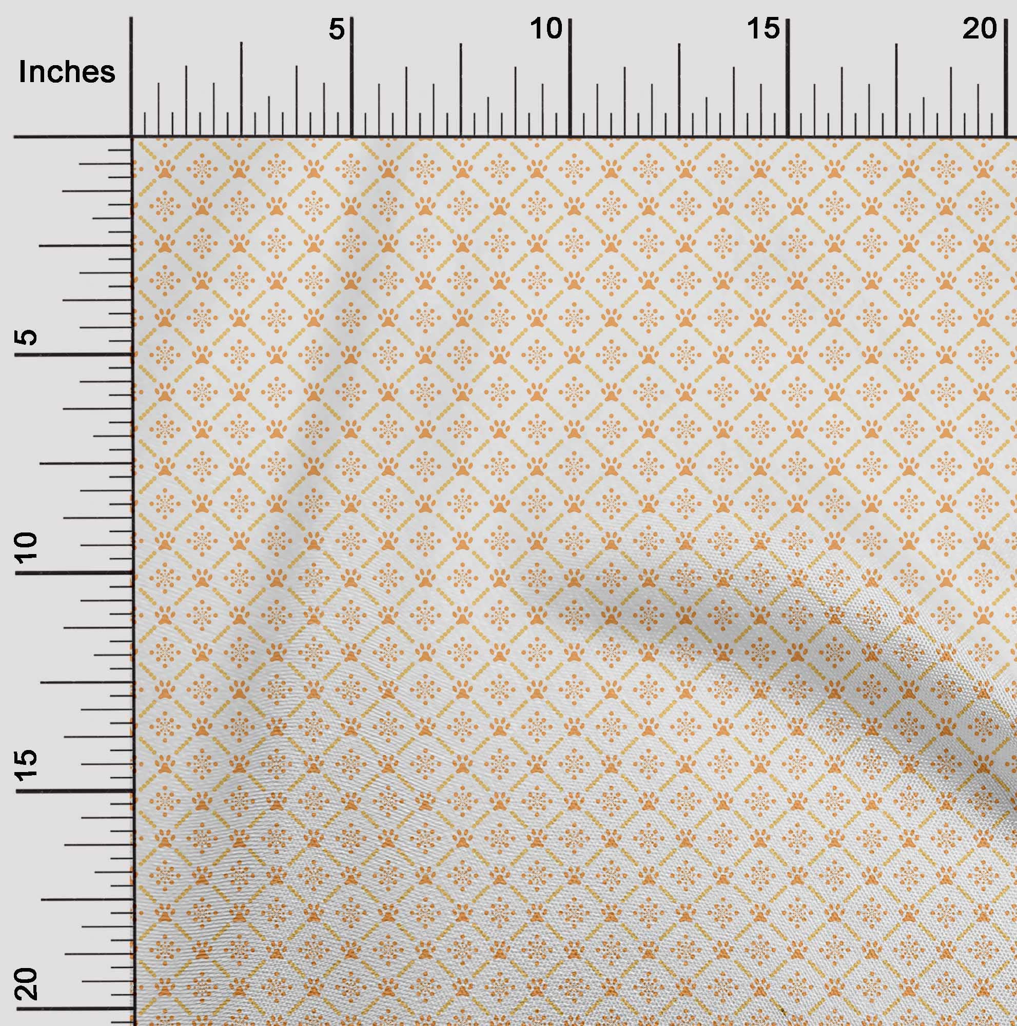 oneOone Mustard Yellow Viscose Chiffon Fabric - 42