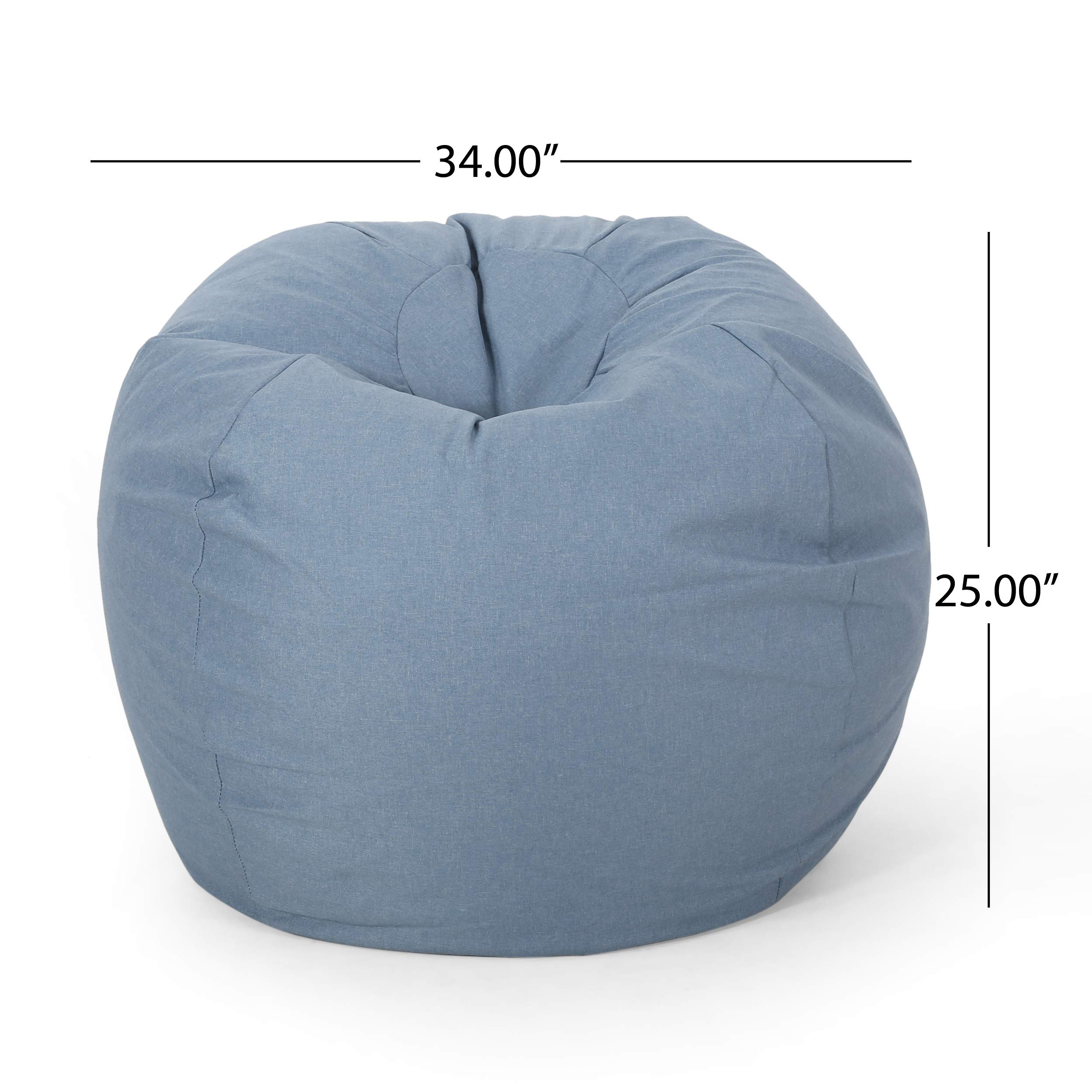 Christopher Knight Home Teal Bean Bag Chair - Ultra Soft & Comfortable for Kids, Teens & Adults - Perfect for Living Room, Bedroom, Dorm or Game Room