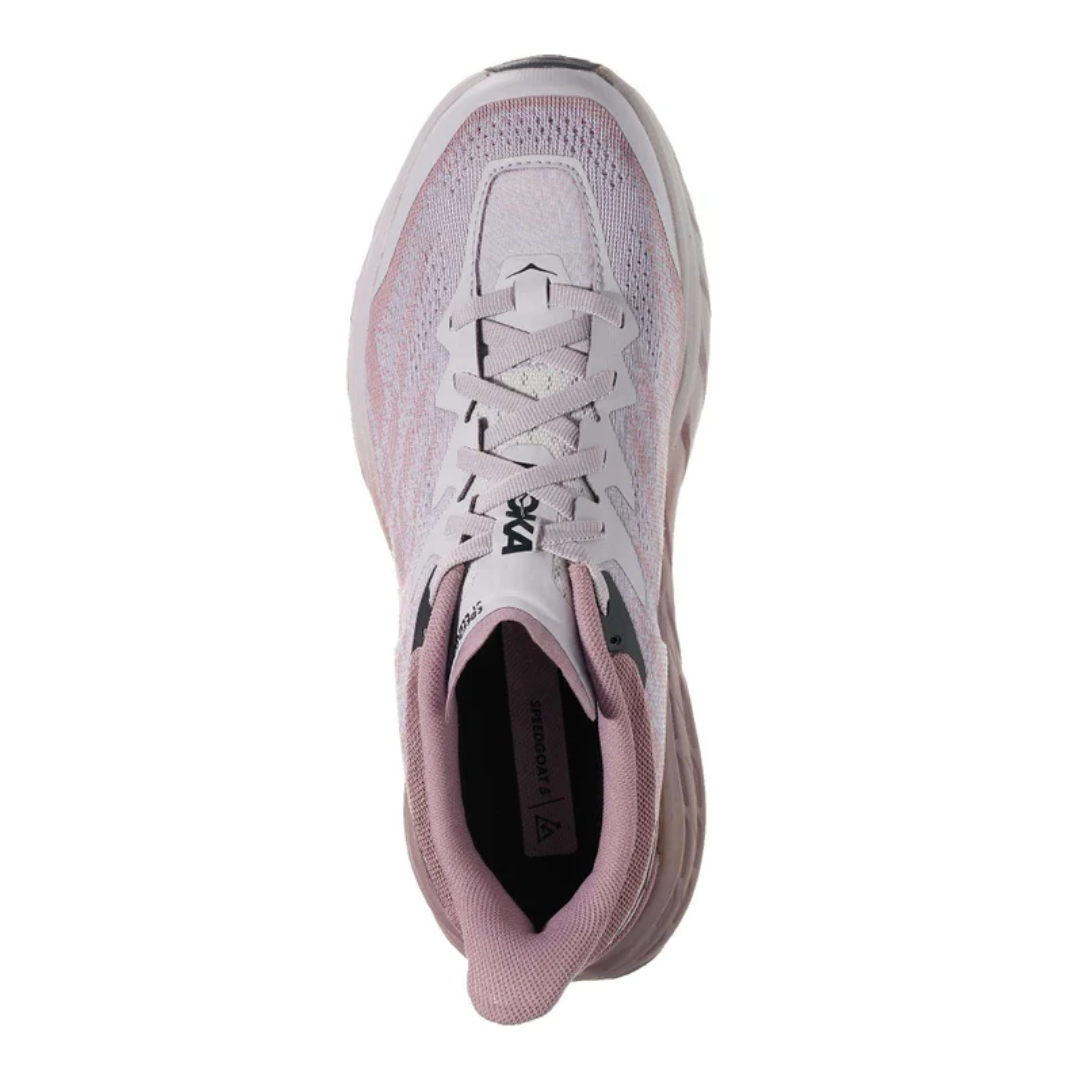 Women's Hoka Speedgoat 5 Trail Running Shoes - Elderberry/Lilac Marble (B Width) | Lightweight Cushioned for Hiking & Outdoor Adventures