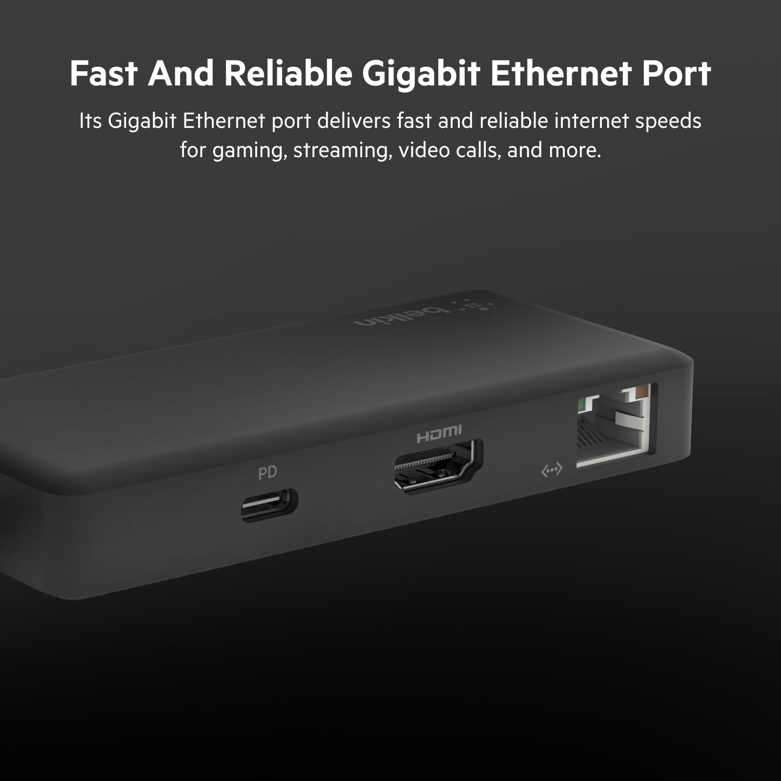 Belkin 5-in-1 USB-C Hub with Ethernet & 4K HDMI - 2 USB-A Ports, 1 USB-C Port - Compatible with MacBook, Chromebook, Laptops - Perfect for Home Office, Remote Work & Video Conferencing