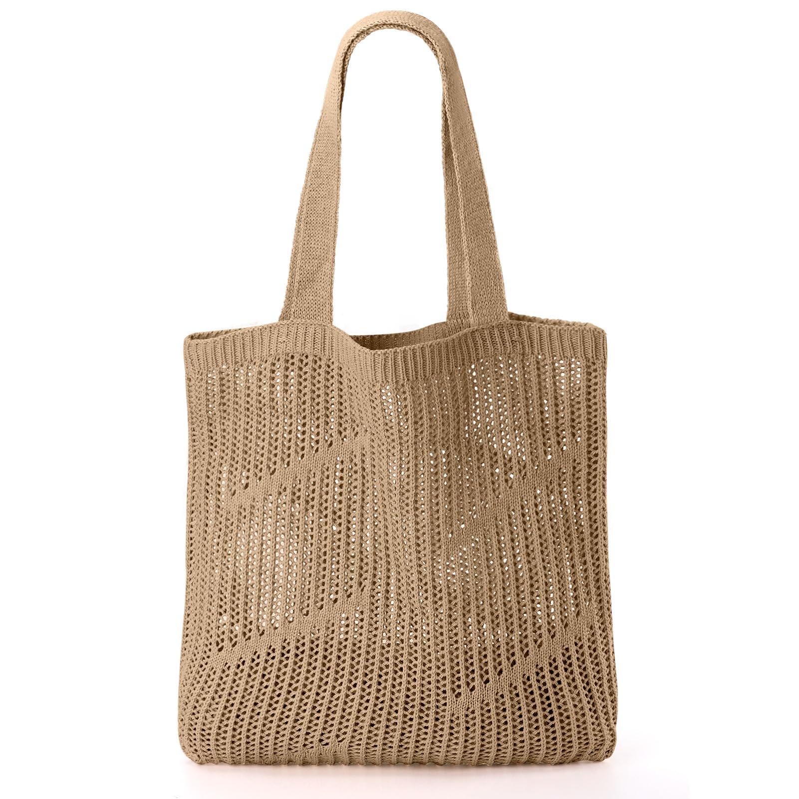 Crochet Tote Bag for Women - Large Beach Mesh Knitted Shoulder Bag, Aesthetic Hollow Hobo Handbag | Perfect for Summer Outings, Beach Trips, and Casual Shopping