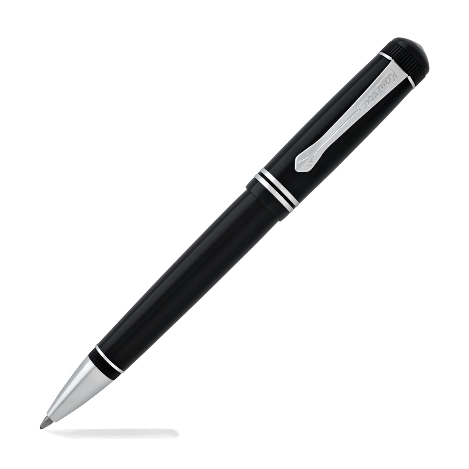 Kaweco Dia2 Ballpoint Pen - Premium Black & Silver Refillable Rollerball Pen for Office, School & Business Gifts | Smooth Writing & Elegant Design