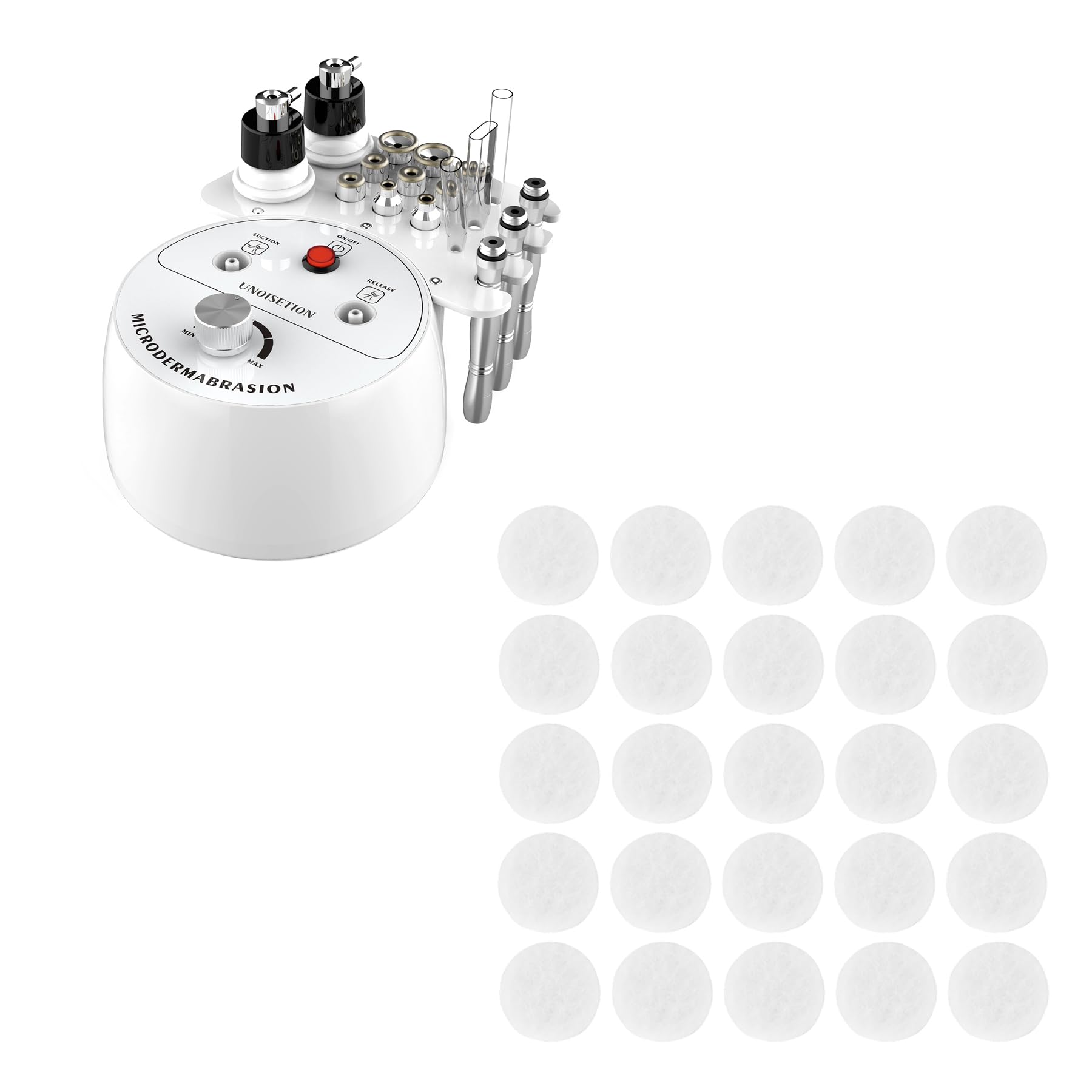 Professional Diamond Microdermabrasion Machine for Face & Body - 250Pcs Cotton Filters Included - At-Home Skin Exfoliation & Rejuvenation Treatment for Glowing Skin