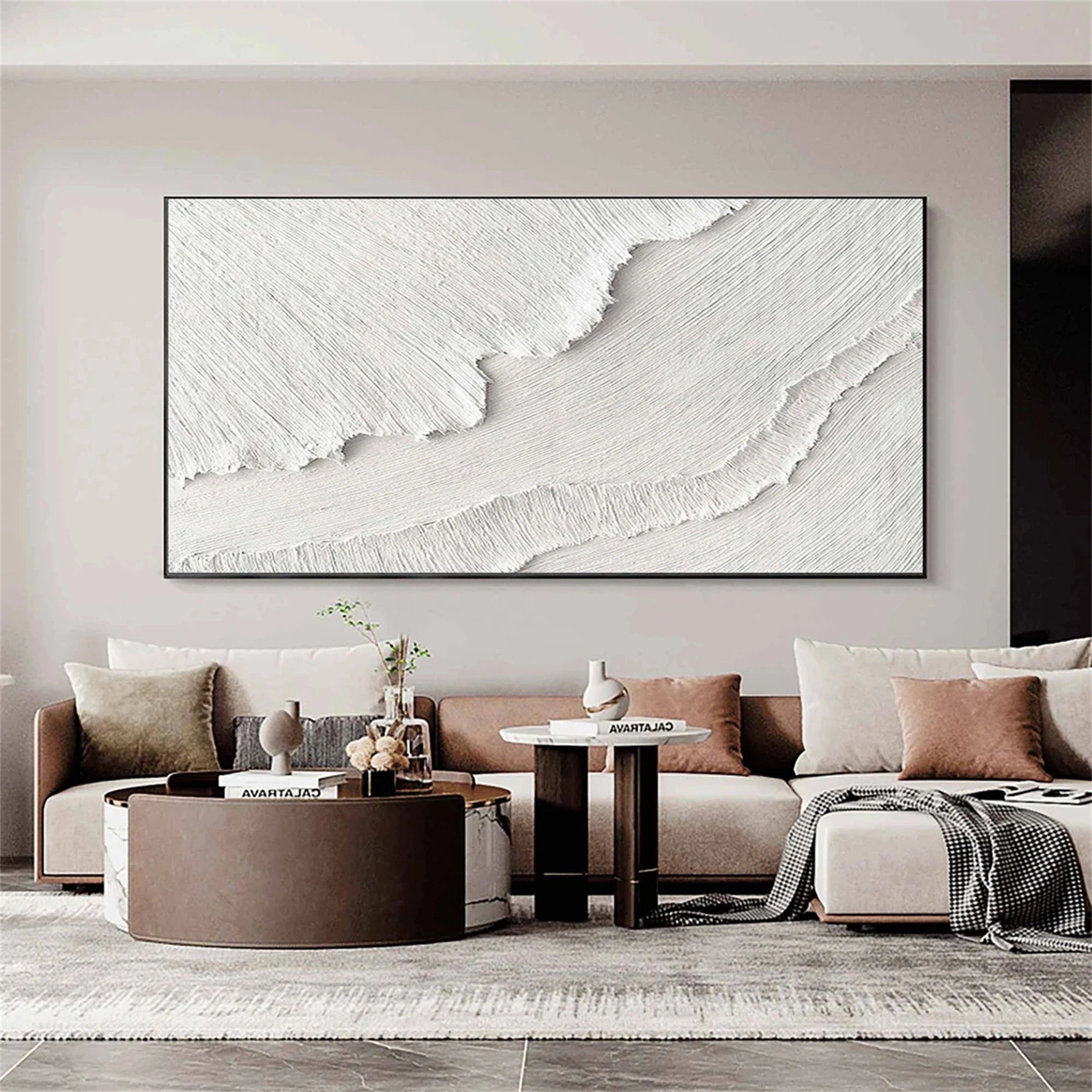 Ocean and Sky Painting #OS 098 - Handmade Canvas Wall Art for Home & Office Decor - Perfect for Living Room, Bedroom, or Office Wall Decoration