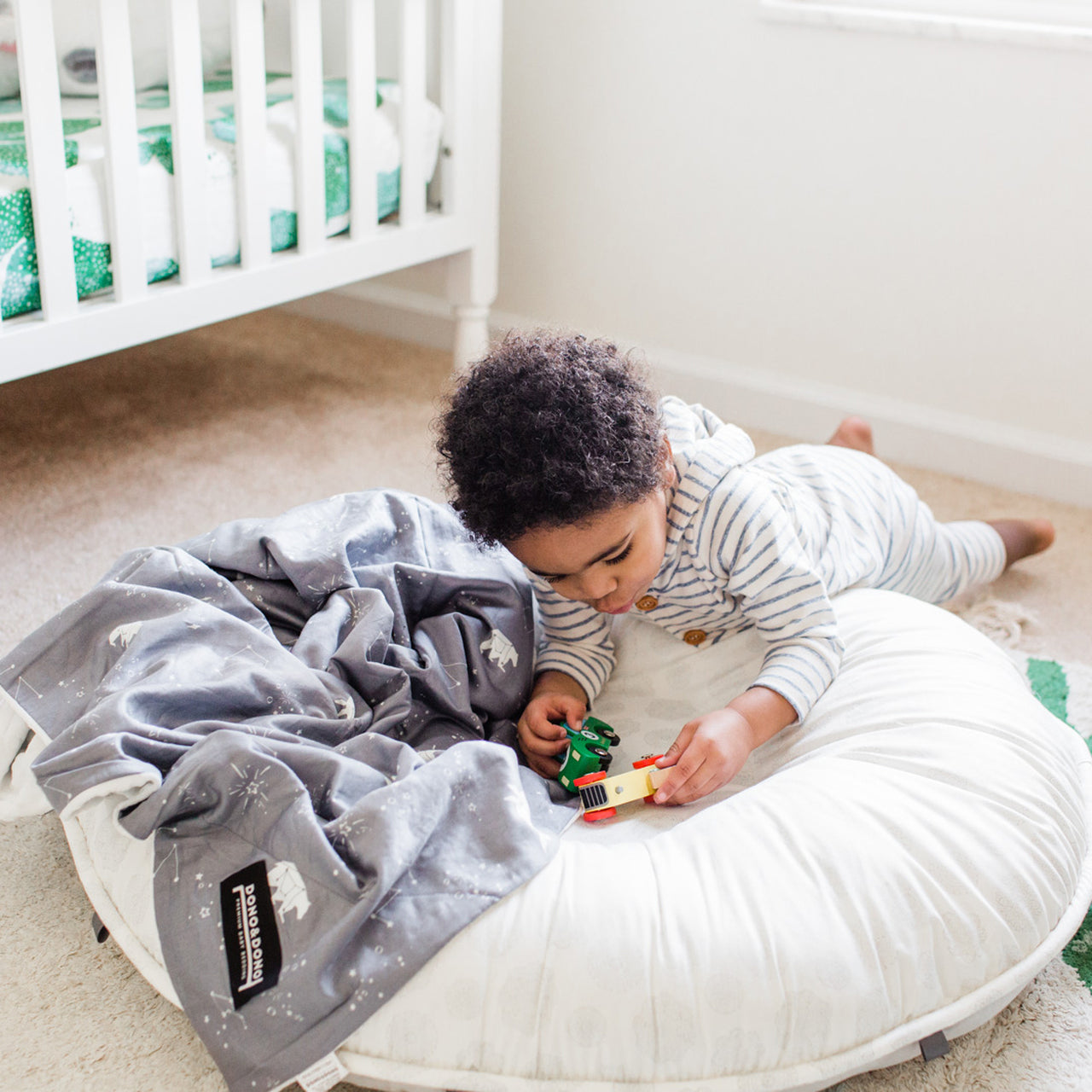 Innobaby Dono&Dono Soft Cotton Embossed Minky Blanket for Babies - Cozy & Breathable Baby Blanket for Nursery, Swaddling, Stroller & Travel
