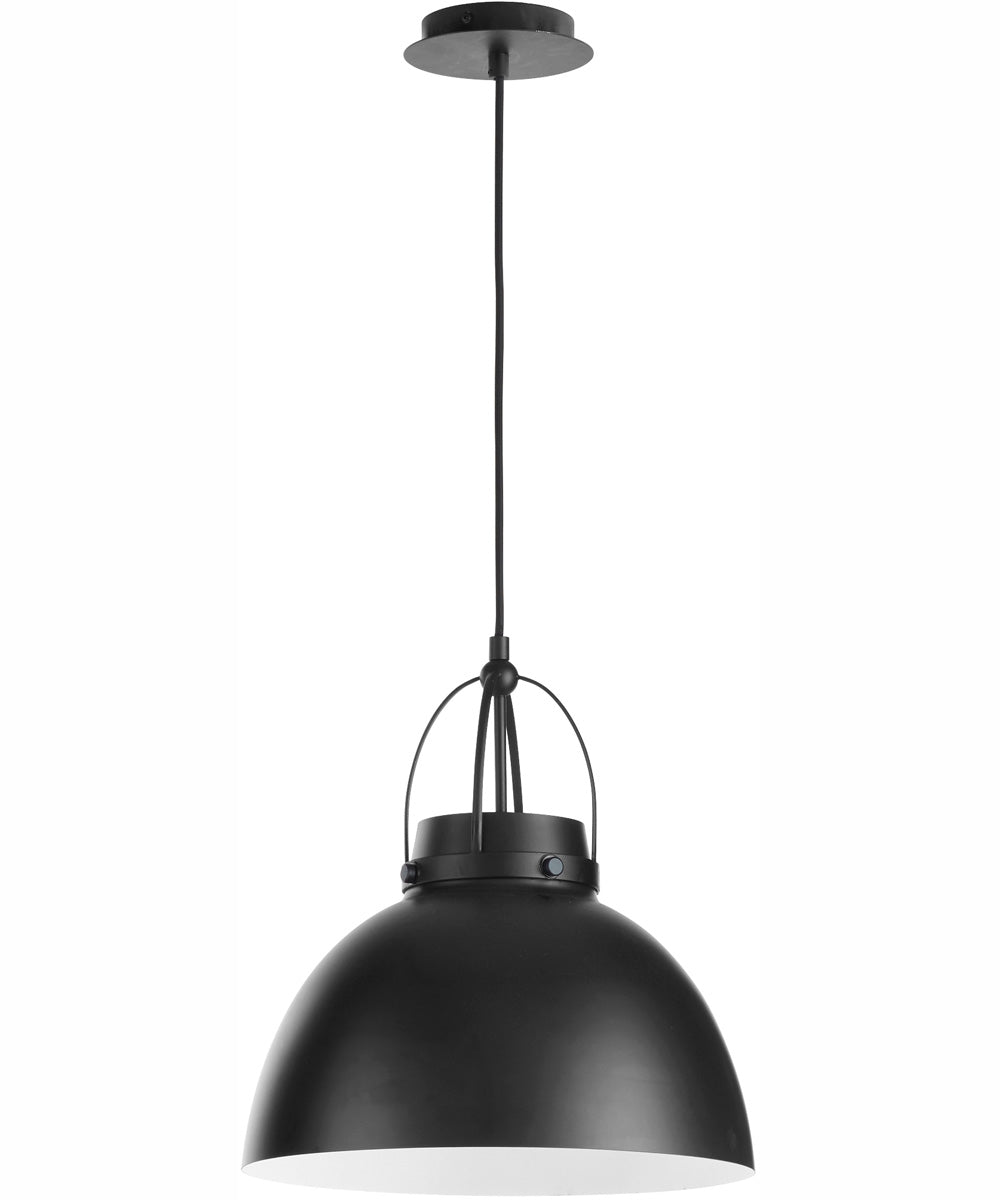 1 Light Pendant Light Fixture in Matte Black - Modern Ceiling Lighting for Dining Room, Kitchen Island or Bedroom