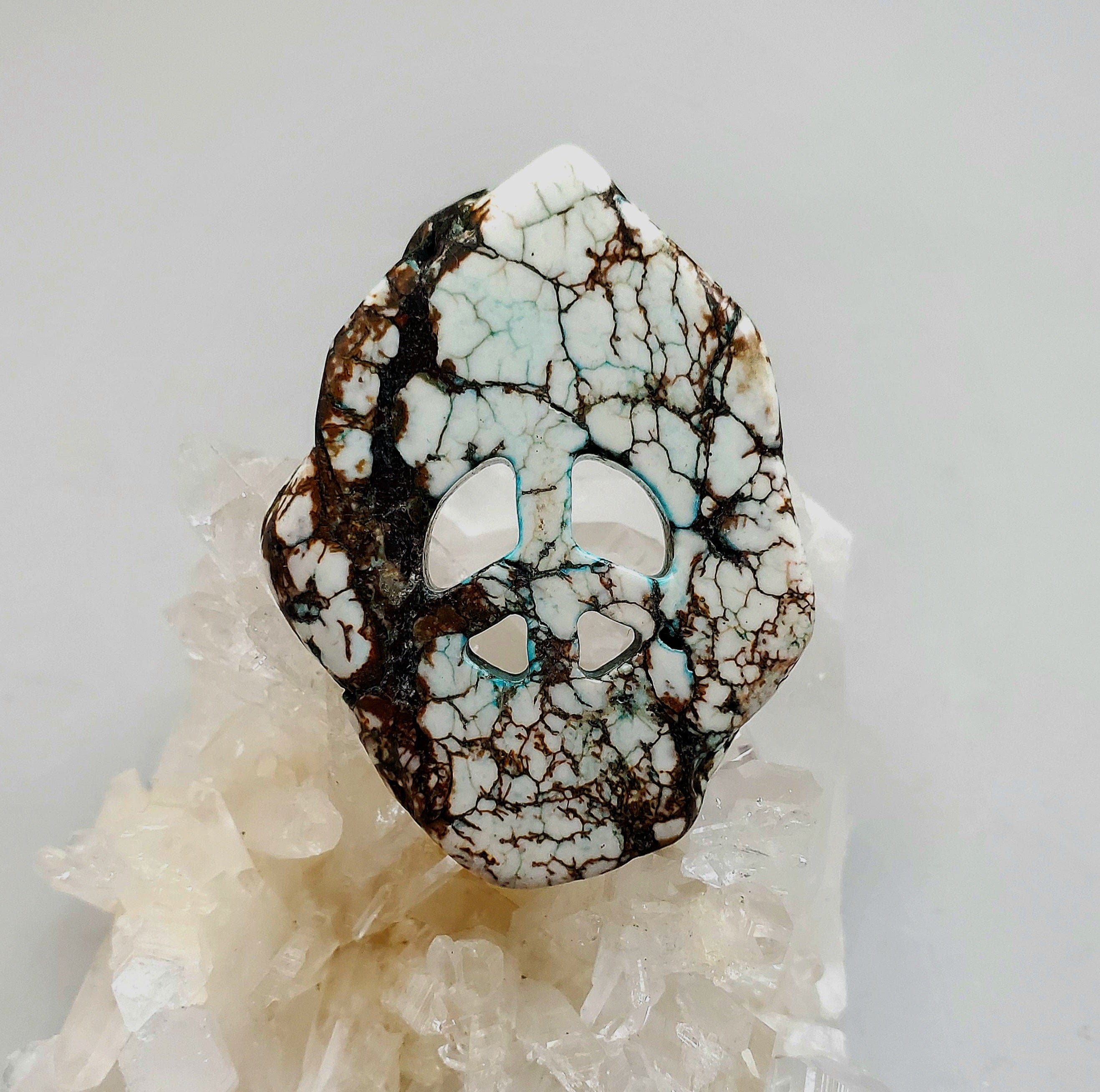 Handmade Carved Dyed Magnesite Gemstone Pendant Necklace - Natural Stone Jewelry for Women, Boho Chic Accessory - Perfect for Everyday Wear, Gift Giving & Spiritual Healing