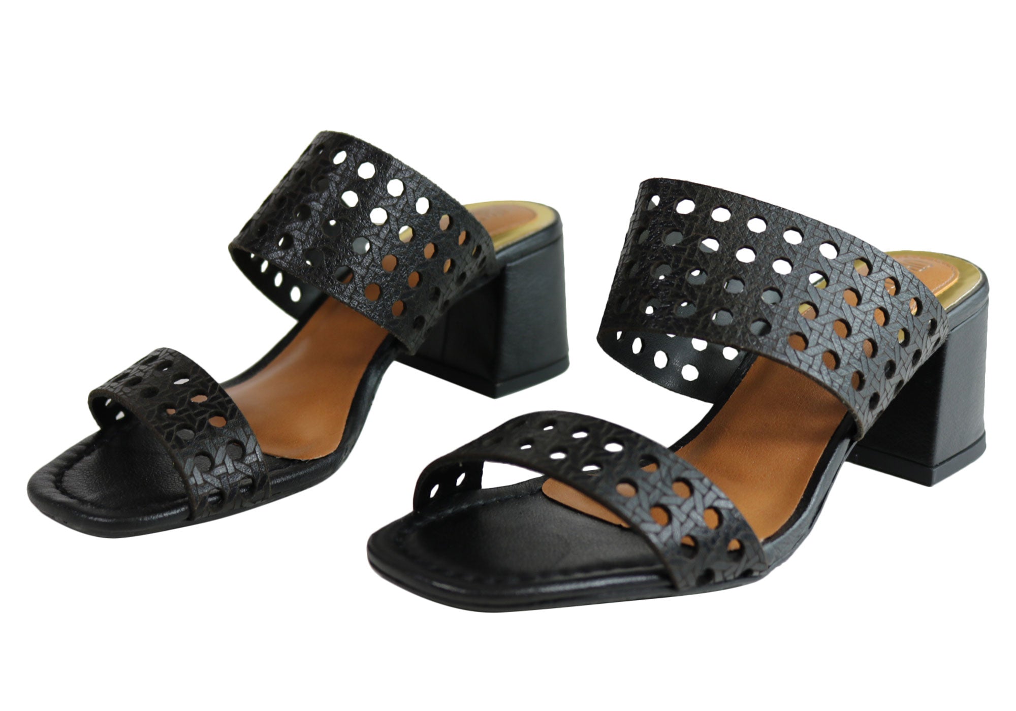 Orcade Skyler Women's Comfortable Brazilian Leather Mid Heel Sandals - Perfect for Summer Weddings, Beach Vacations & Casual Outings