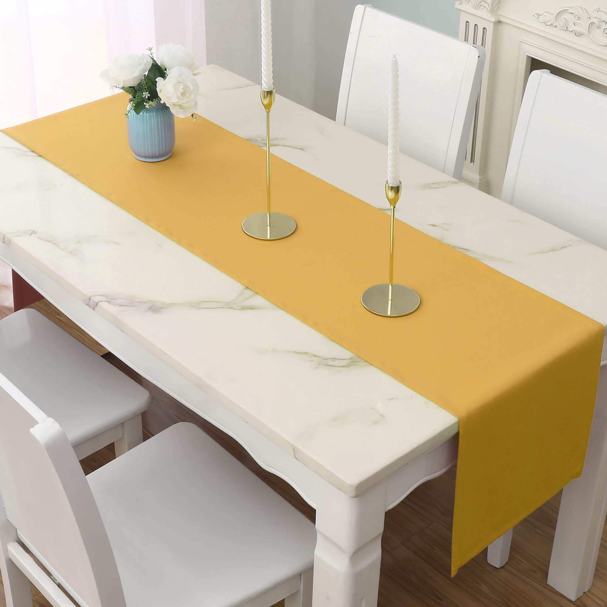 DUALIFE Handmade Yellow Table Runner 14