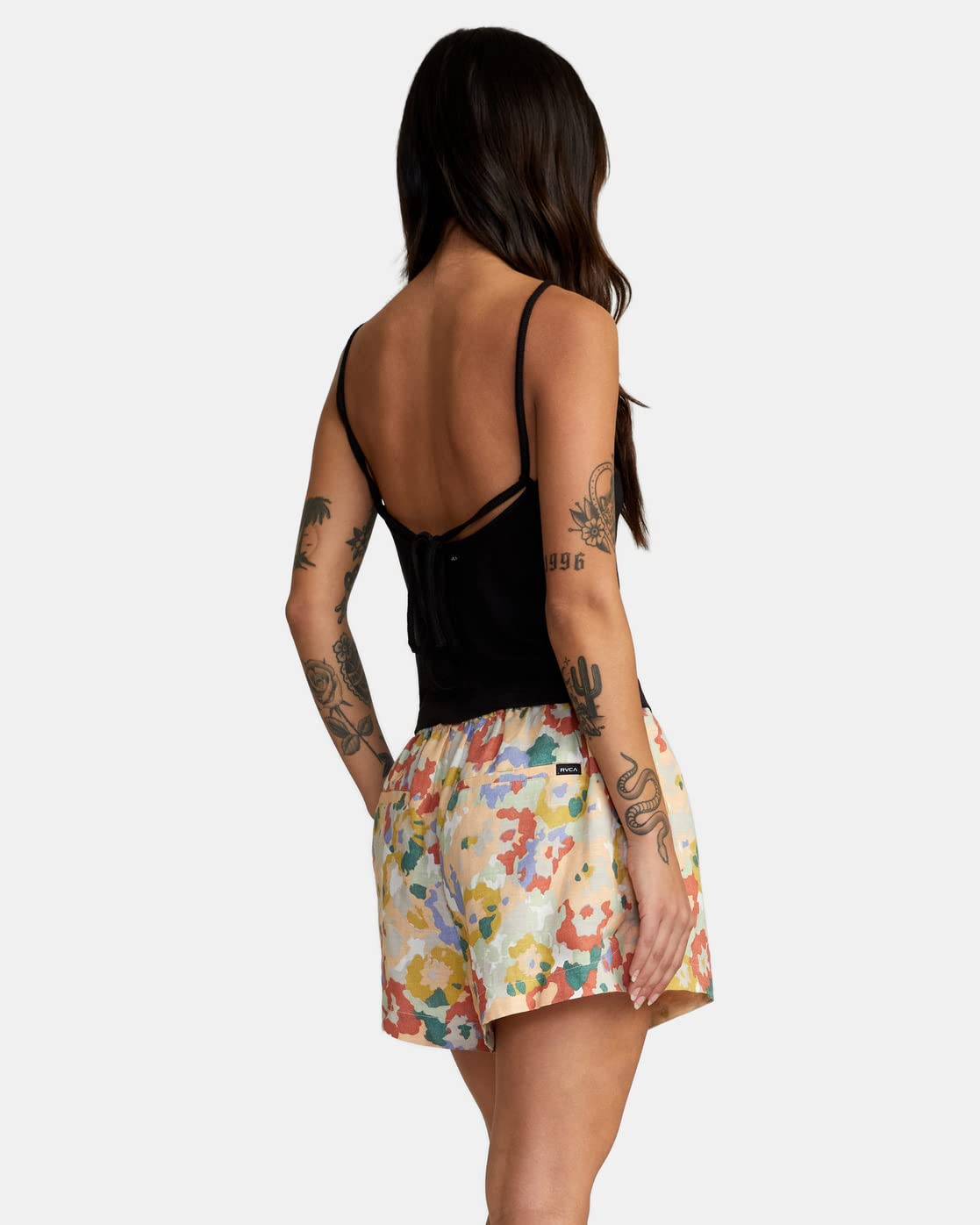 RVCA Women's Stretchy Elastic Waist Shorts - Comfortable Casual Athletic Shorts for Yoga, Running & Lounge Wear
