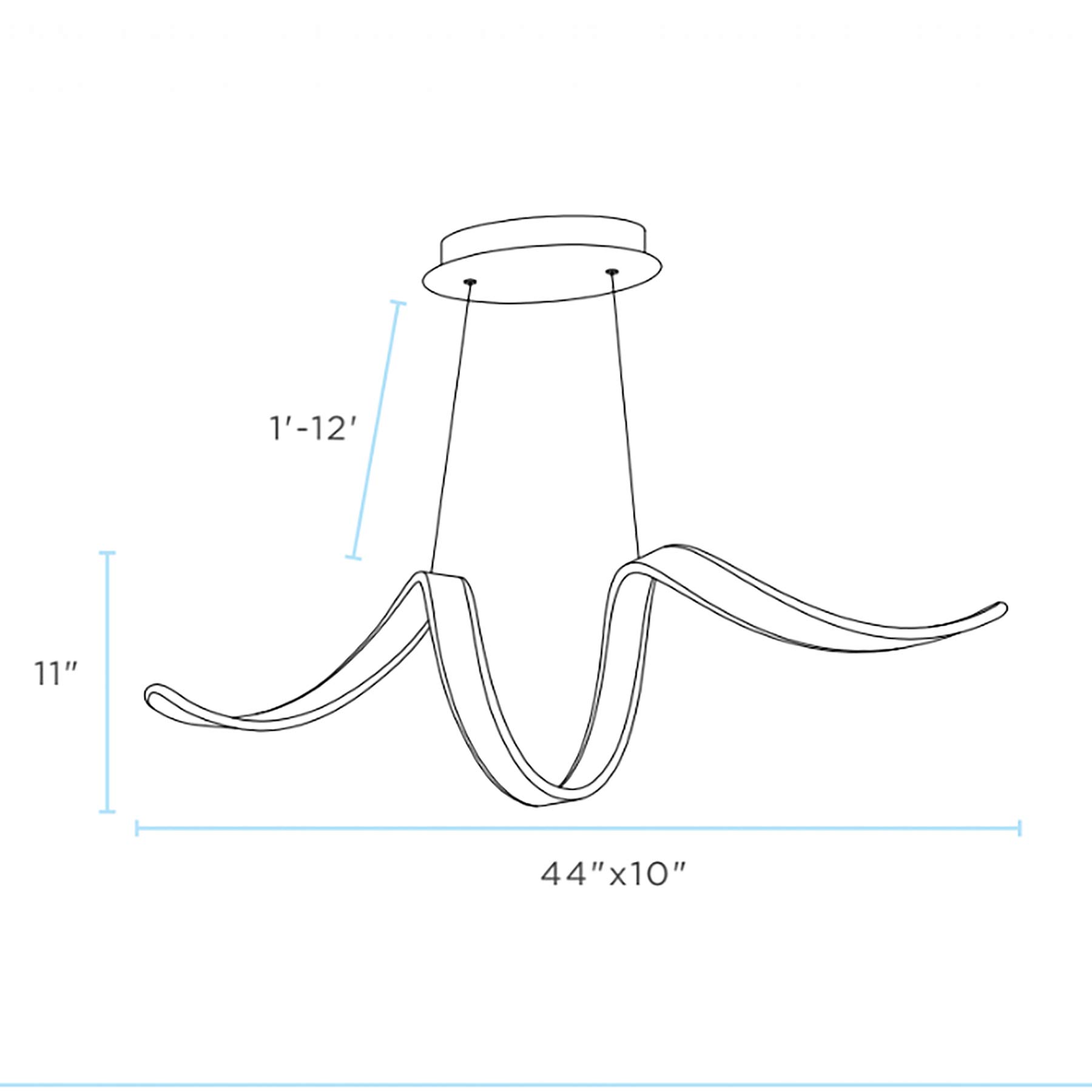 Creative Copenhagen LED Chandelier - Abstract Hanging Light for Living Room Decor