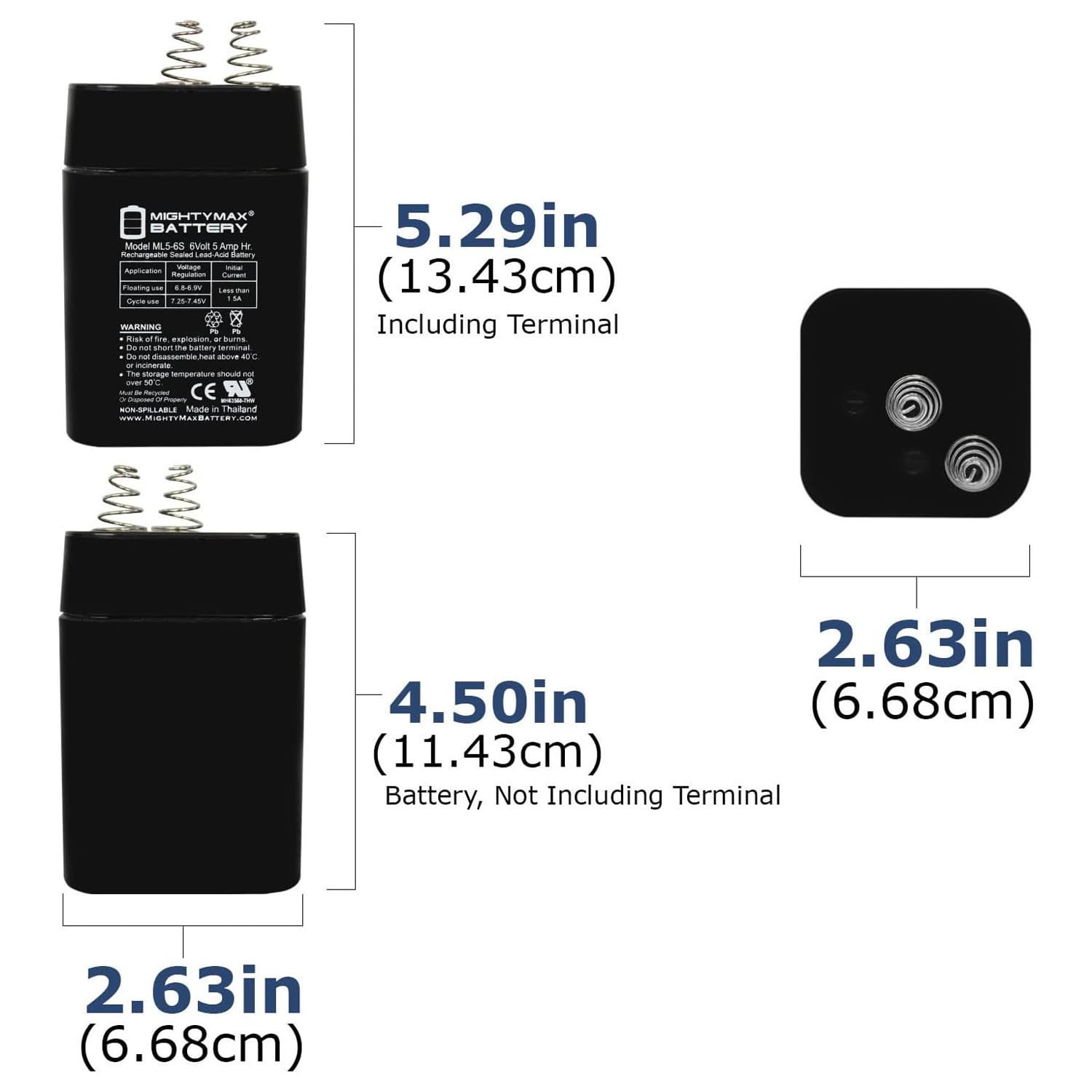 Mighty Max 6V 5Ah SLA Rechargeable Battery for Easy Timer Kit - Power Backup for Home Security Systems, Emergency Lights & Electronic Devices