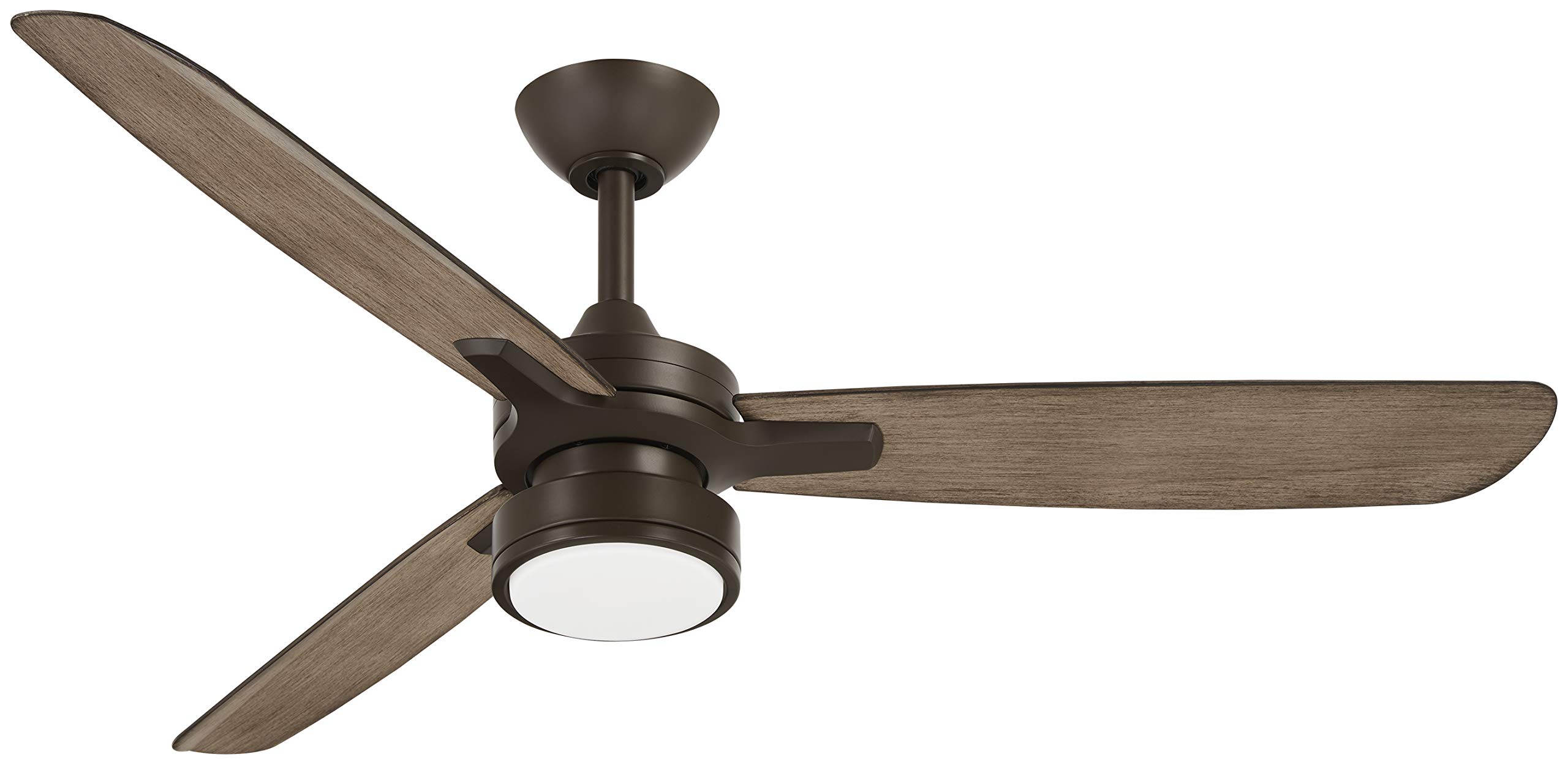 Minka-Aire F727-ORB/SG Rudolph Contemporary 52 Inch Ceiling Fan with LED Light Kit - Oil Rubbed Bronze Finish, 3 Seashore Grey Blades, 4 Speed Reversible Quiet Motor - Includes Wall Control & 6