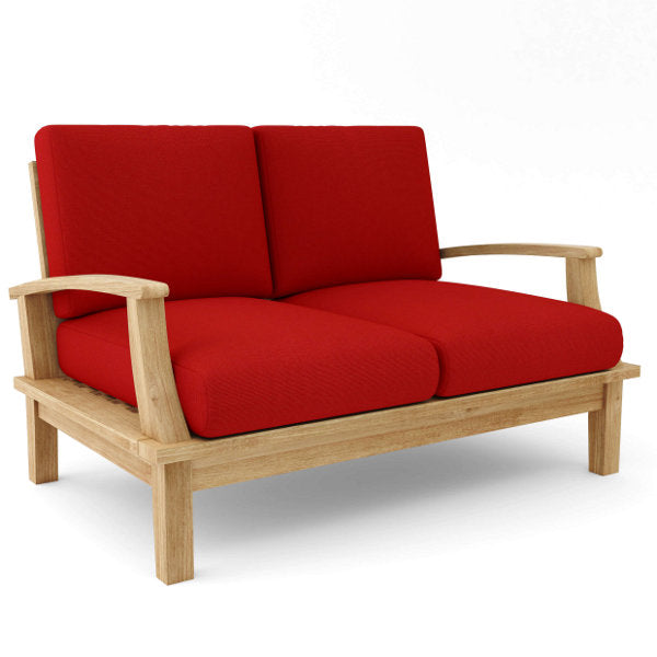 Brianna Deep Seating Loveseat with Cushion - Comfortable 2-Person Sofa for Patio, Porch & Outdoor Living Spaces