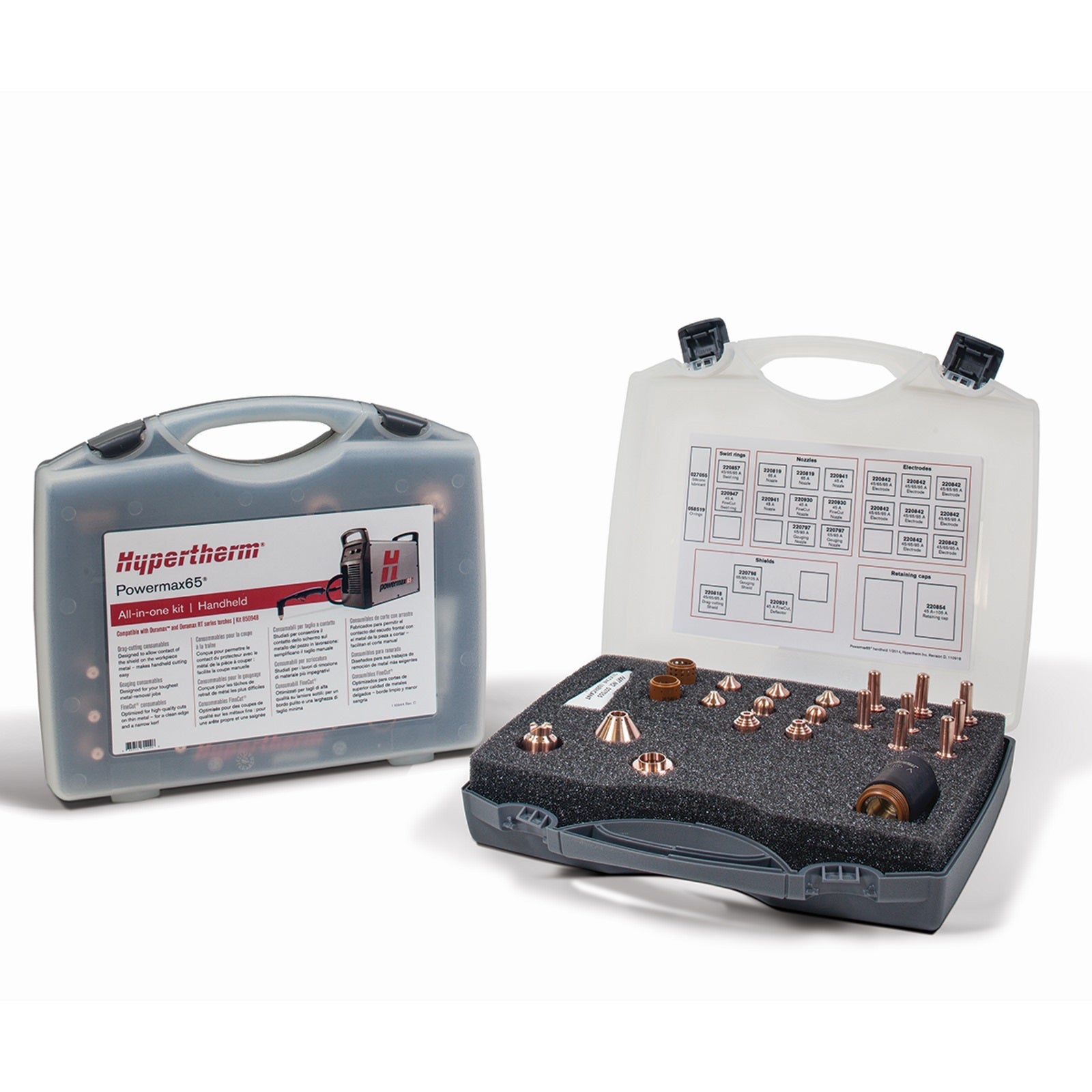 Hypertherm Powermax 65 Mechanized Consumables Kit PM65 (851466) - Plasma Cutter Replacement Parts for Metal Cutting & Fabrication - Industrial & DIY Metalworking Projects