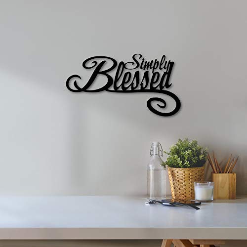 Blessed Metal Wall Sign - Personalized Home Decor for Kitchen, Bathroom, Bar & Restaurant - Rustic Housewarming Gift (14