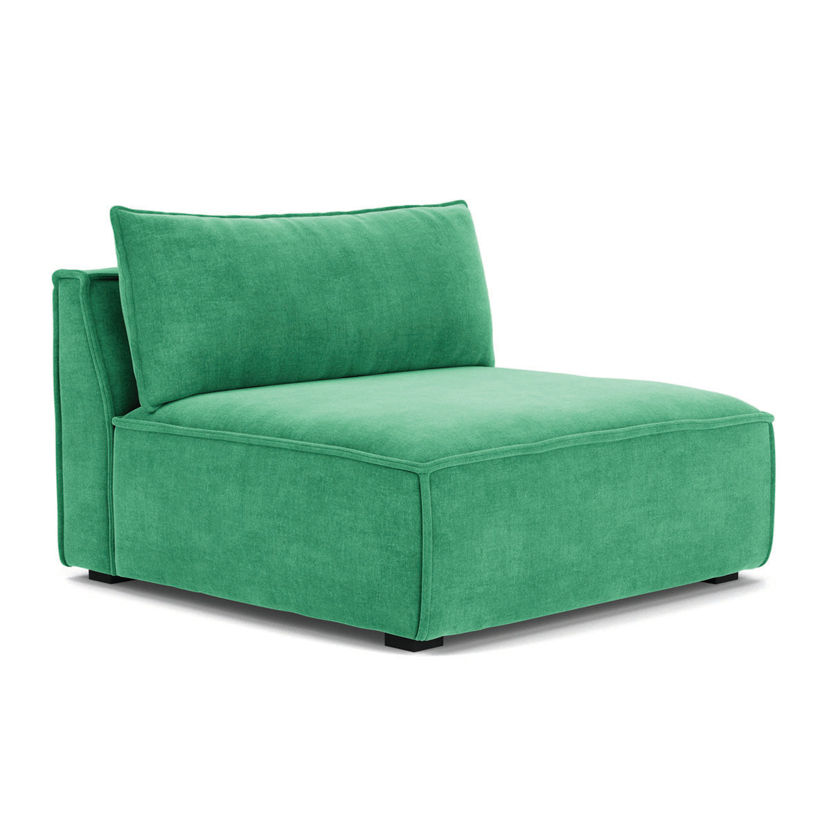 Daphne Fabric Modular 1-Seater Sofa (Armless) - Compact & Stylish for Small Spaces, Apartments, and Living Rooms