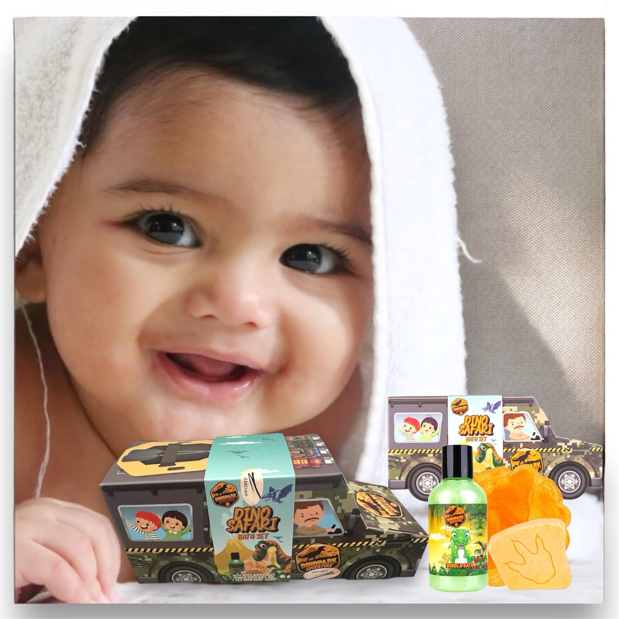 Kids Bath Set with Reusable Gift Box - Fun & Safe Bath Time Essentials for Toddlers & Children (Perfect for Birthdays, Holidays & Gifts)