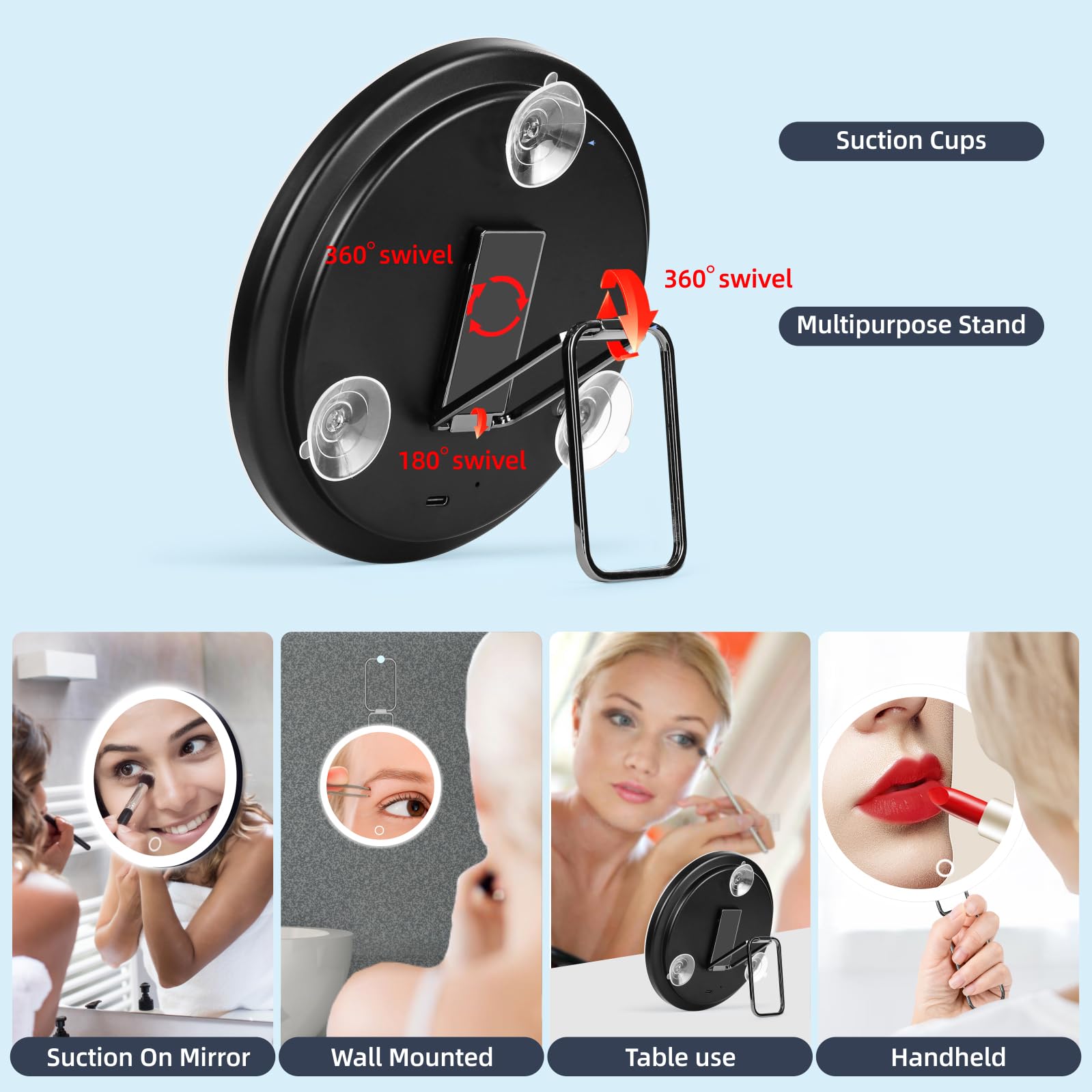 30x Magnifying Mirror with Light - 6
